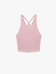 Çapraz Askılı Sırt Detaylı Kaplı Sporcu Sütyeni