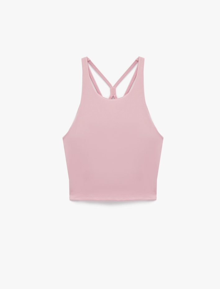  Çapraz Askılı Sırt Detaylı Kaplı Sporcu Sütyeni