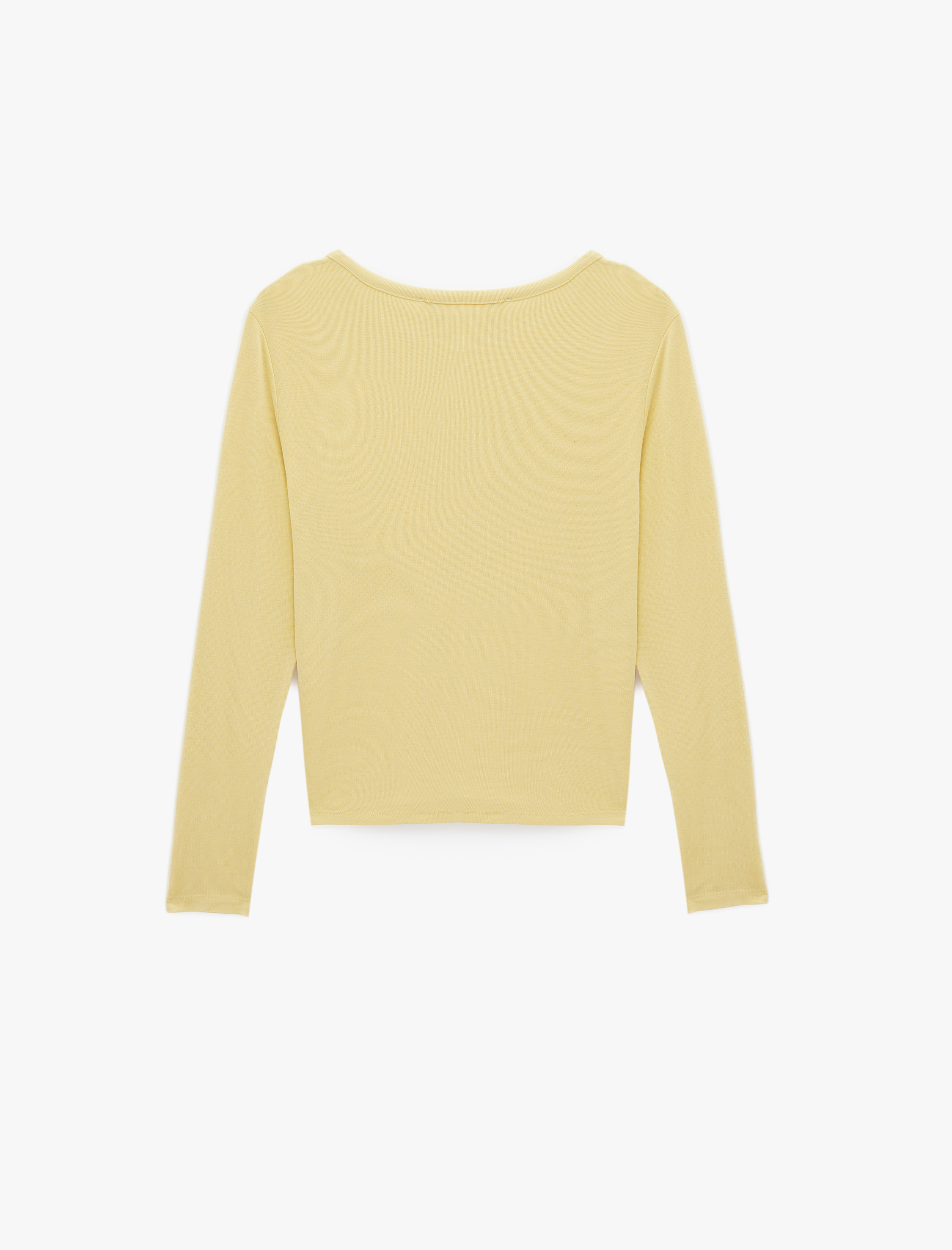   Slim Fit Uzun Kollu Bisiklet Yaka Basic Tişört