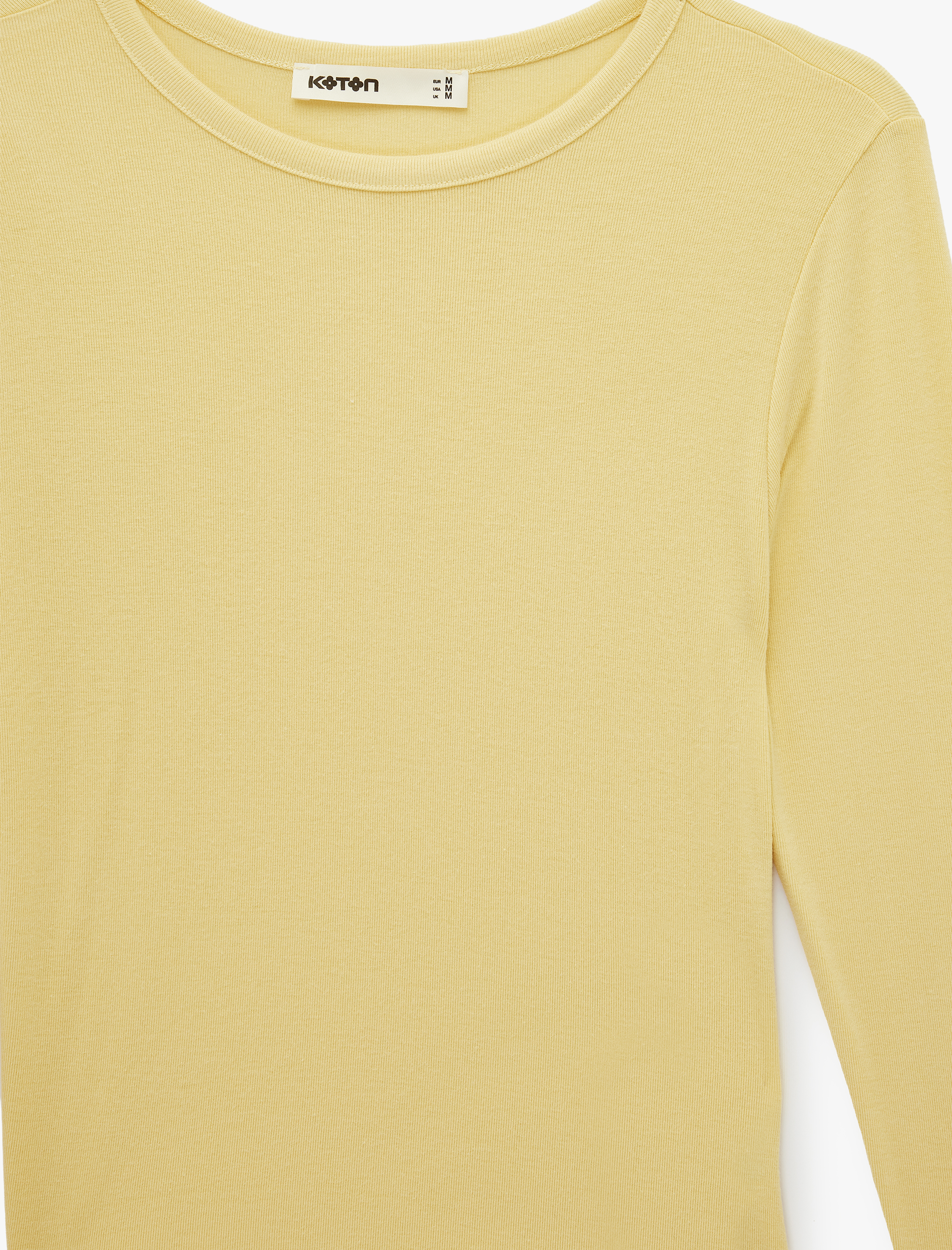   Slim Fit Uzun Kollu Bisiklet Yaka Basic Tişört