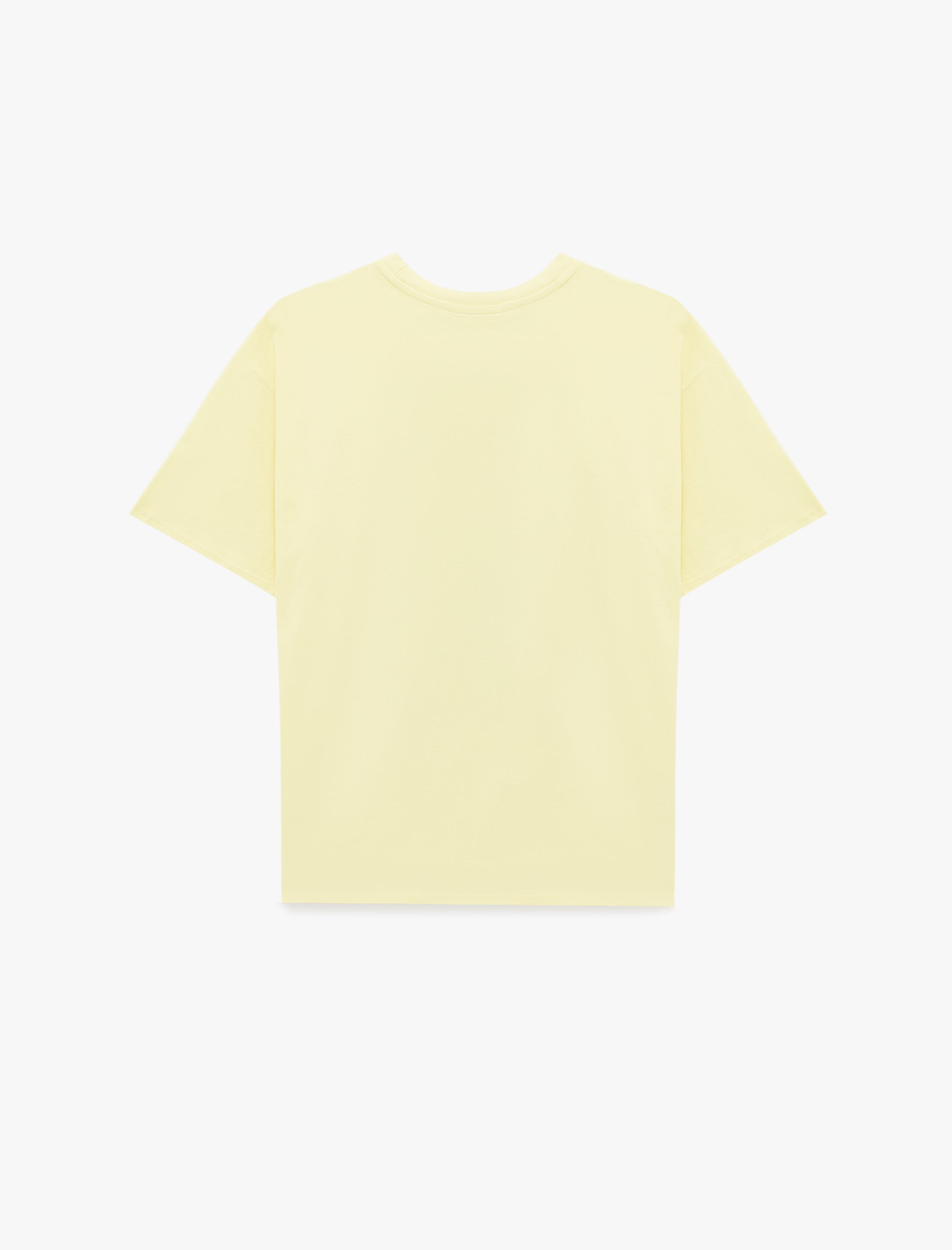   Rahat Kalıp Kısa Kollu Baskılı Bisiklet Yaka Pamuklu Ayıcıklı Tişört