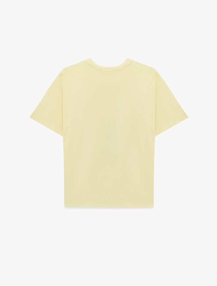  Stitch Lisanslı Kısa Kollu Bisiklet Yaka Baskılı Tişört