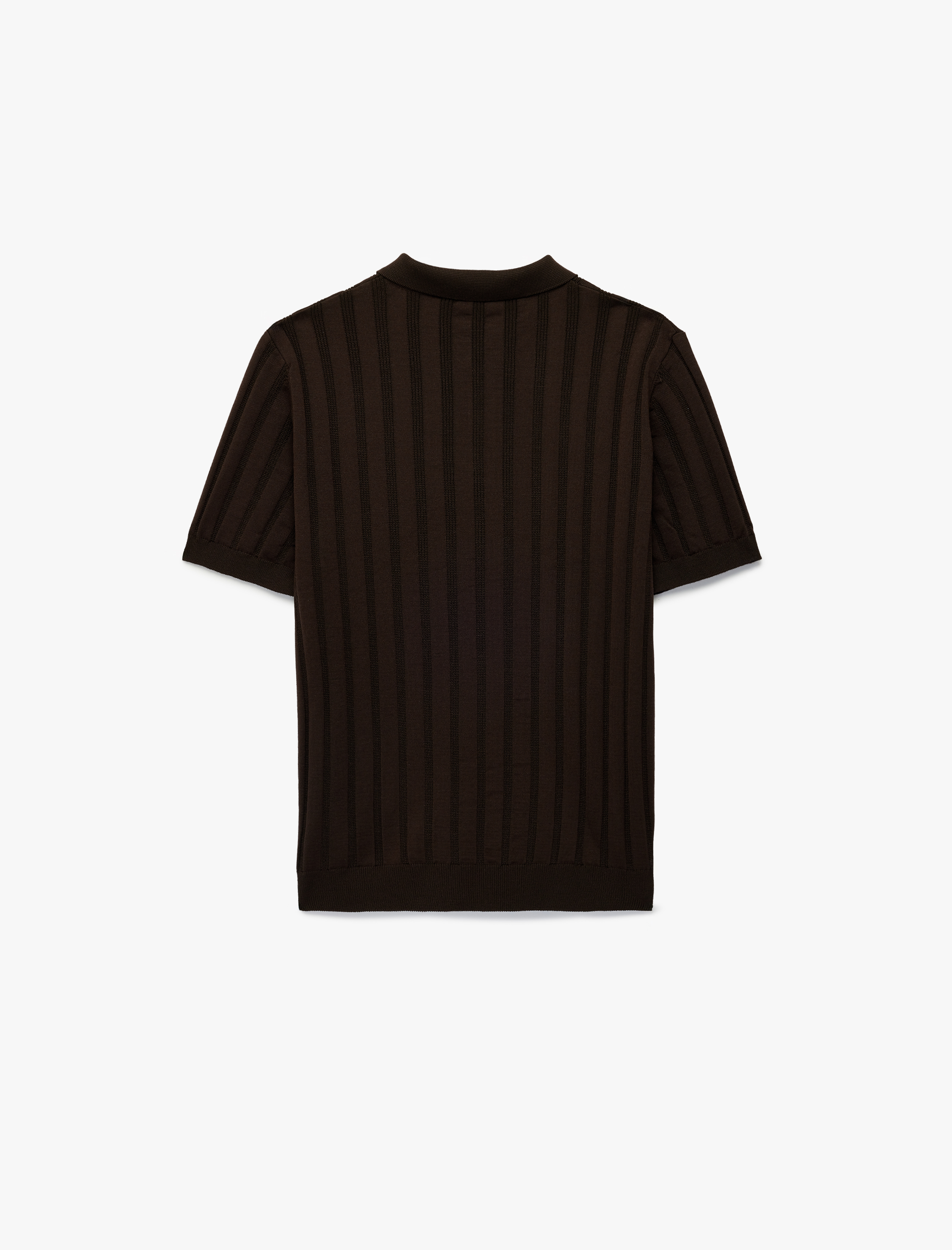   Regular Fit Kısa Kollu Dokulu Düğmeli Polo Yaka Triko Tişört