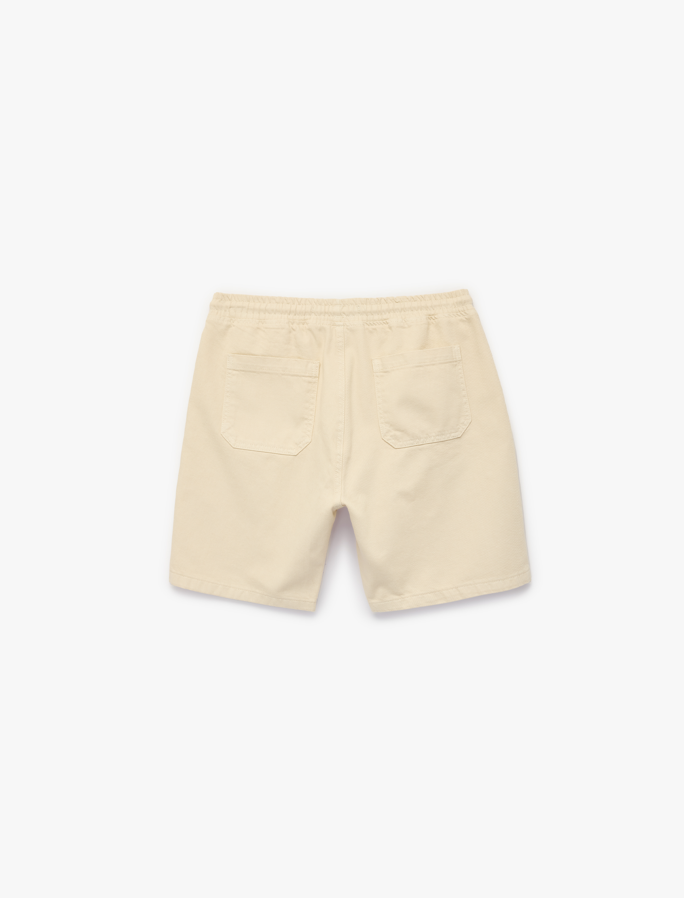   Pamuklu Cepli Bermuda Oversize Beli Bağcıklı Baggy Jean Şort