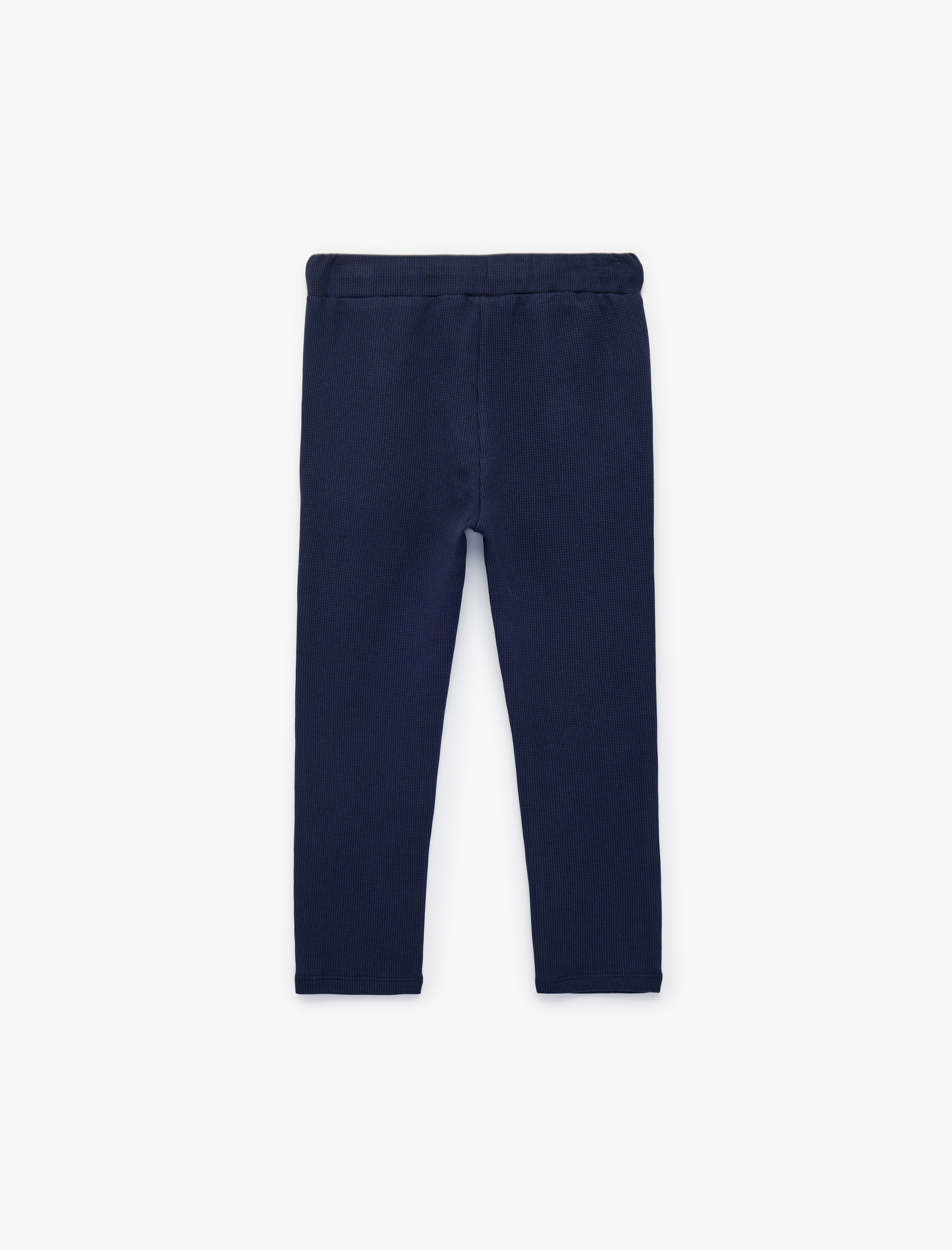  Erkek Bebek Pamuklu Dokulu Beli Bağcıklı Pantolon