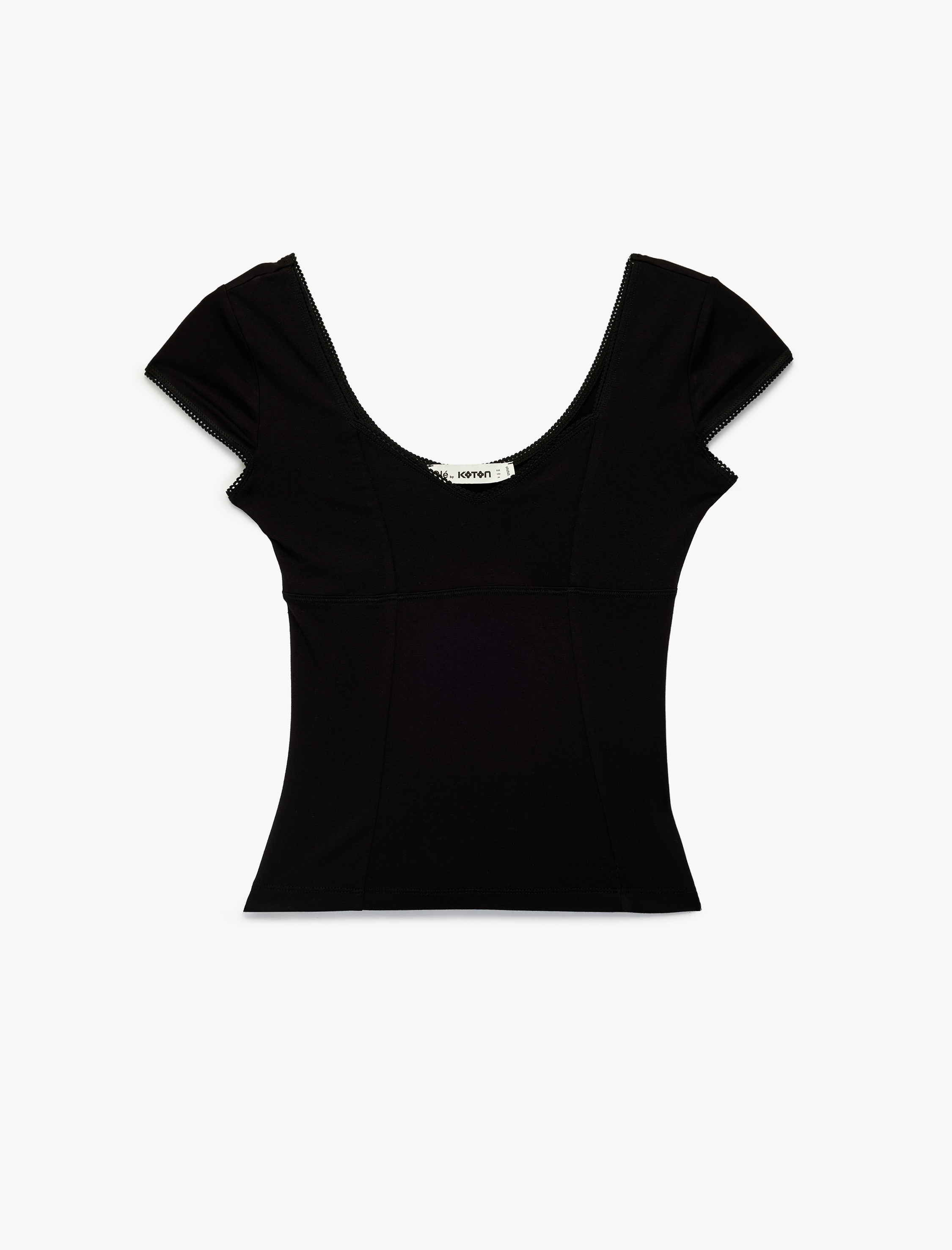   Slim Fit Kısa Kollu V Yaka Viskon Tişört