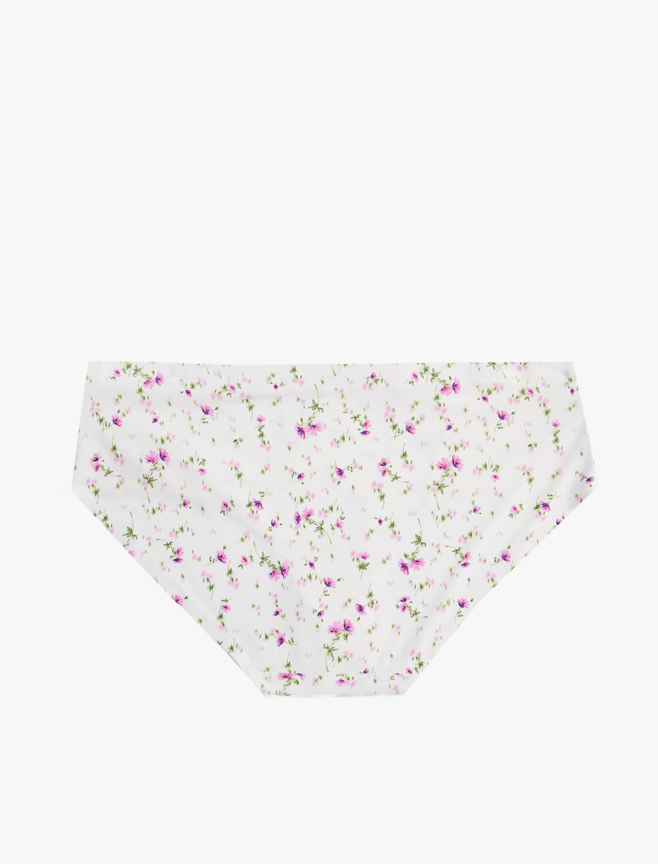   Rahat Kalıp Çiçekli Dantel Detaylı Yüksek Bel Hipster Külot