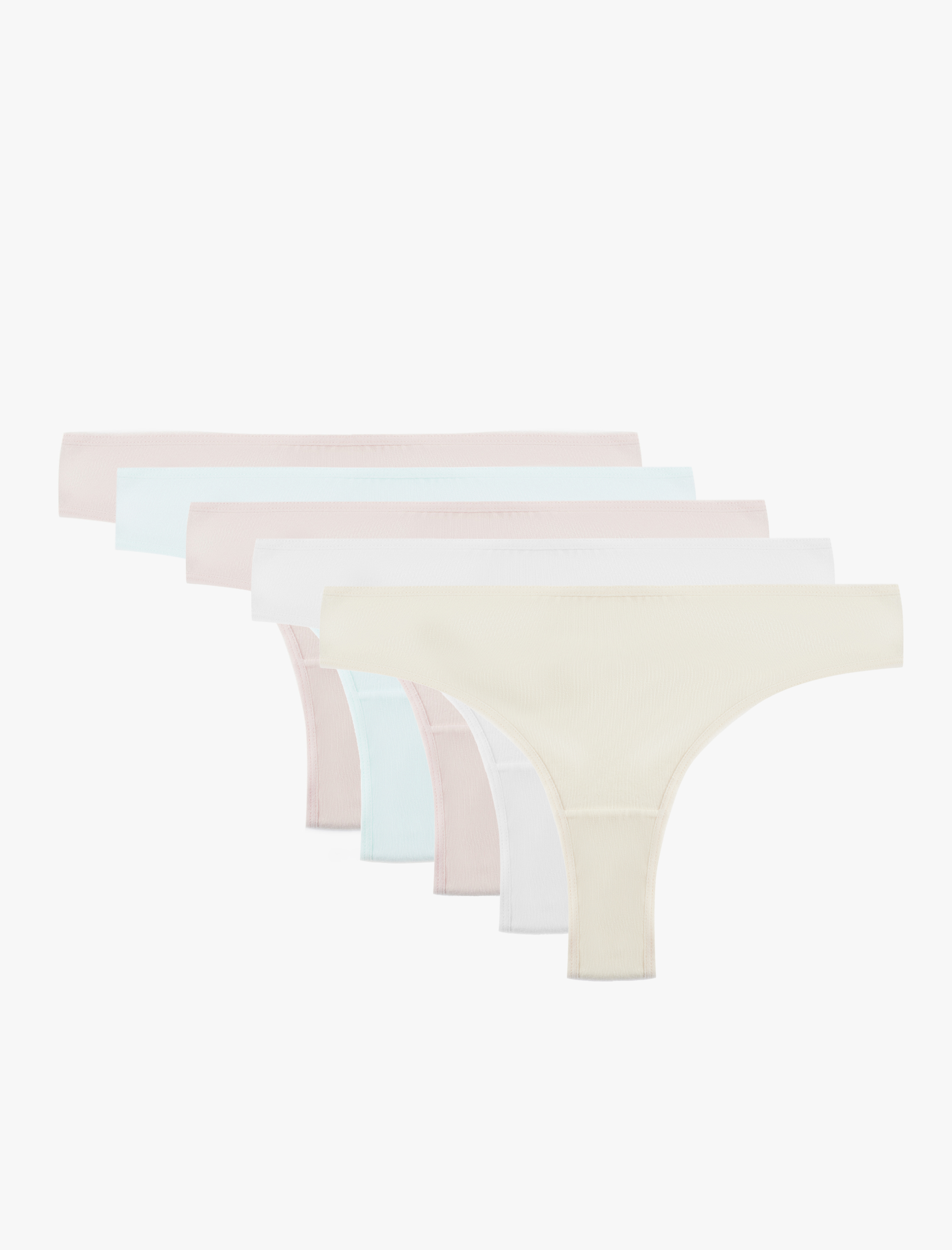   Rahat Kalıp Pamuklu Çok Renkli 5'li Brazilian Külot Seti