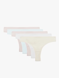 Rahat Kalıp Pamuklu Çok Renkli 5'li Brazilian Külot Seti