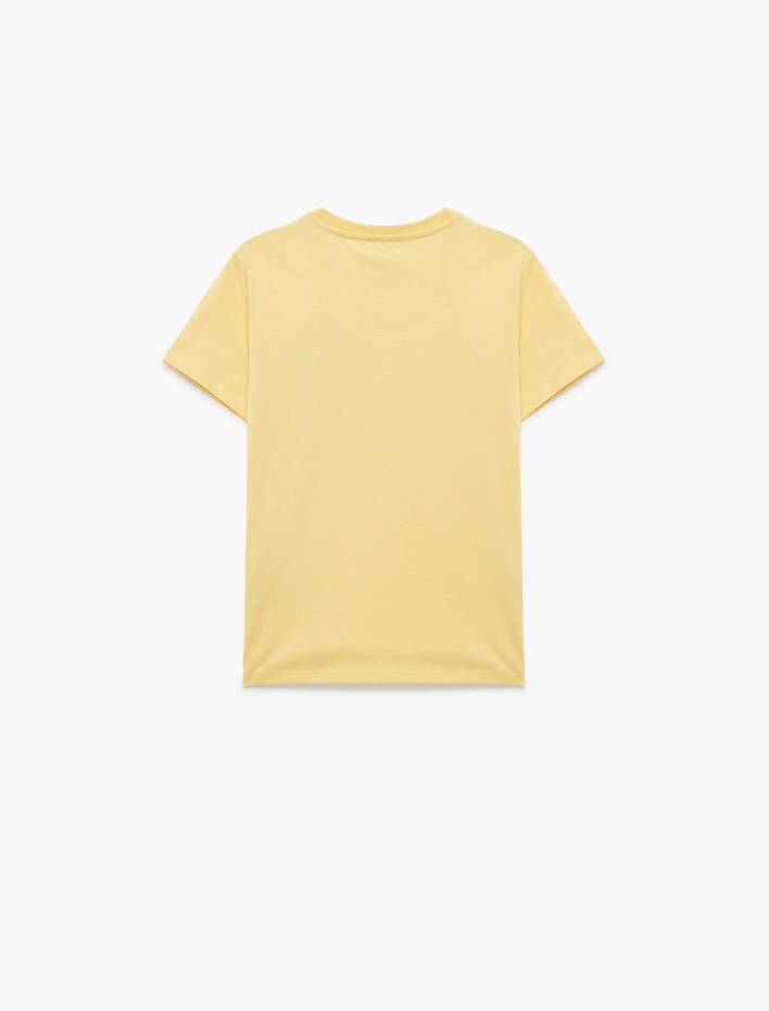 Erkek Çocuk Pamuklu Bisiklet Yaka Kısa Kollu Baskılı Tişört