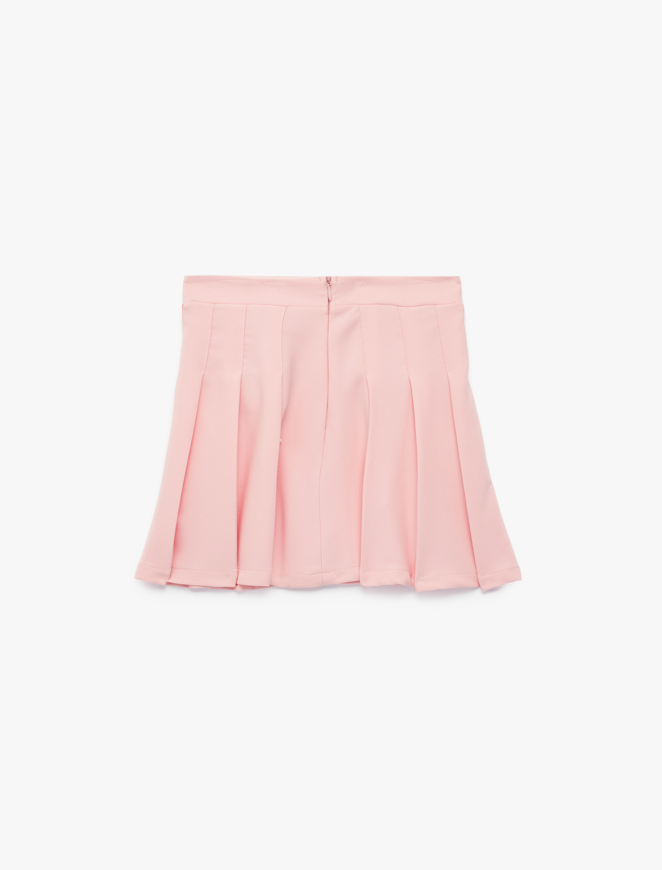  Kız Çocuk Beli Ayarlanabilir Lastikli Pileli Diz Üstü Basic Etek