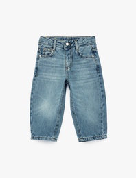 Pamuklu Oversize Denim Pantolon