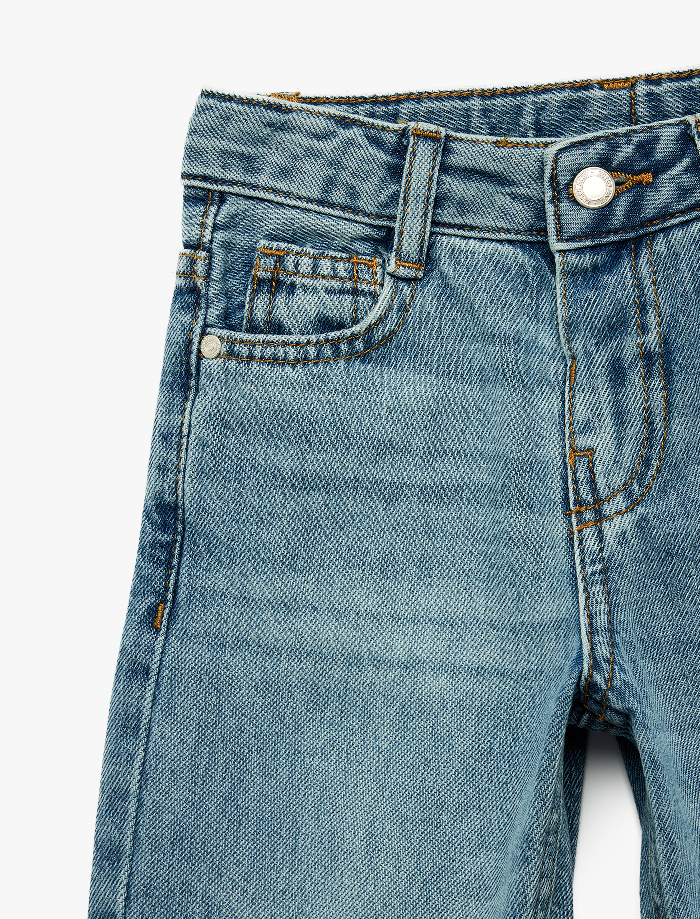  Erkek Bebek Pamuklu Oversize Denim Pantolon