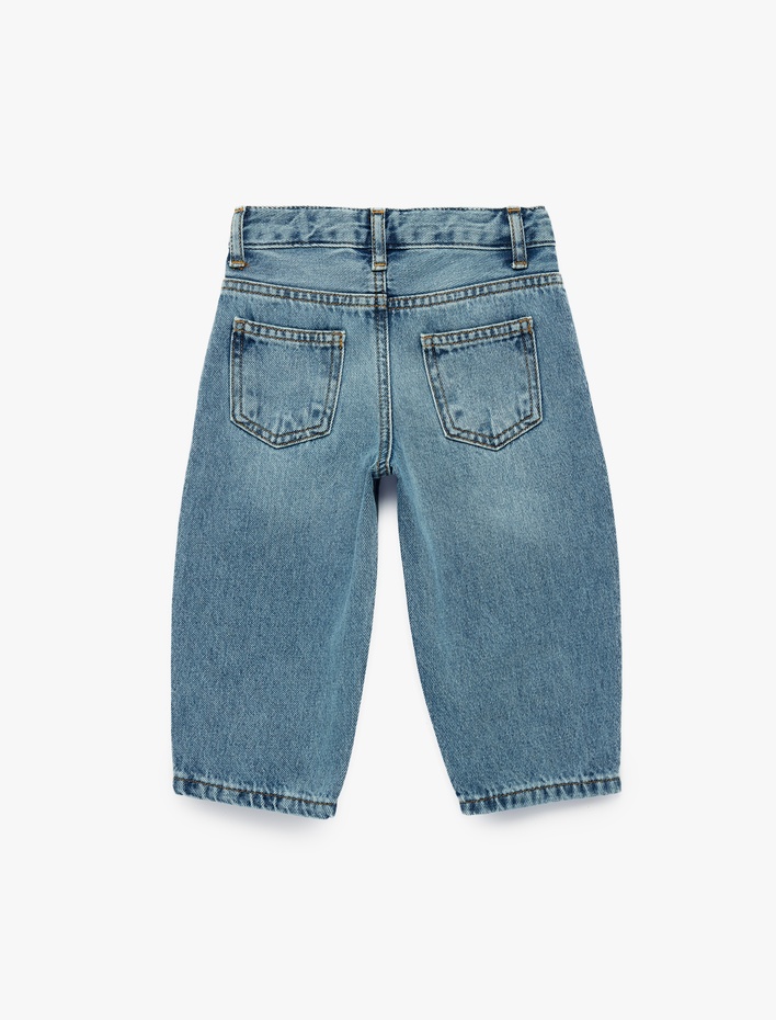 Erkek Bebek Pamuklu Oversize Denim Pantolon