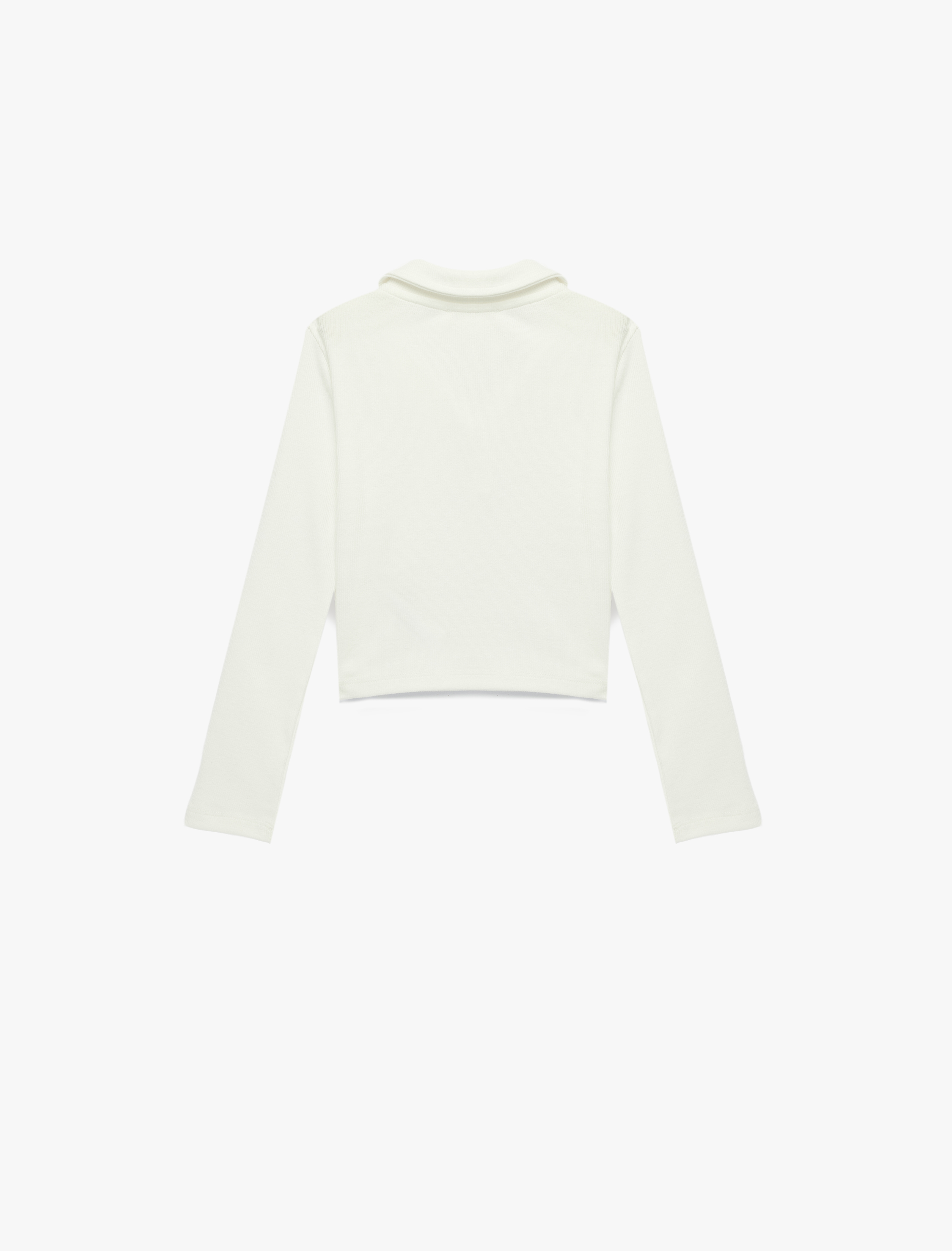  Kız Çocuk Pamuklu Uzun Kollu Kaşkorse Polo Yaka Tişört