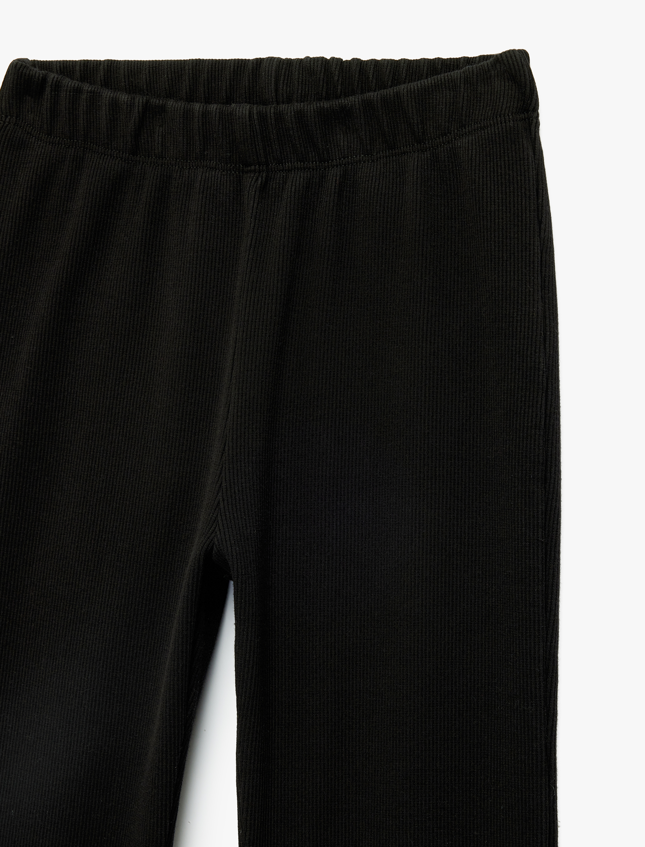  Kız Çocuk Beli Lastikli Pamuklu Kaşkorse İspanyol Paça Tayt