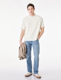 Pamuklu Normal Bel Straight Fit Jean Pantolon - Mark Jean