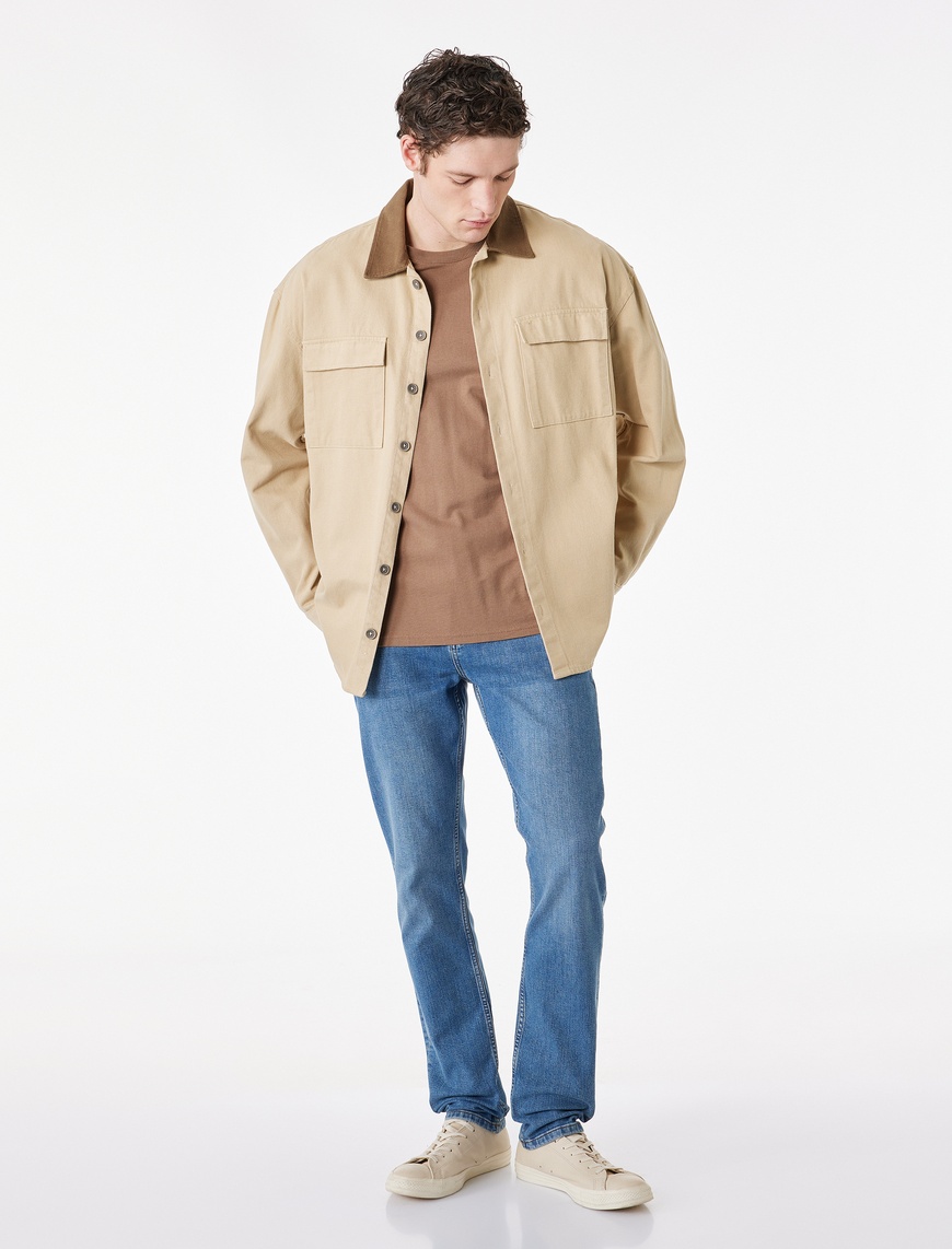 Koton Erkek Normal Bel Pamuklu Slim Fit Jean Pantolon – Brad Jean
