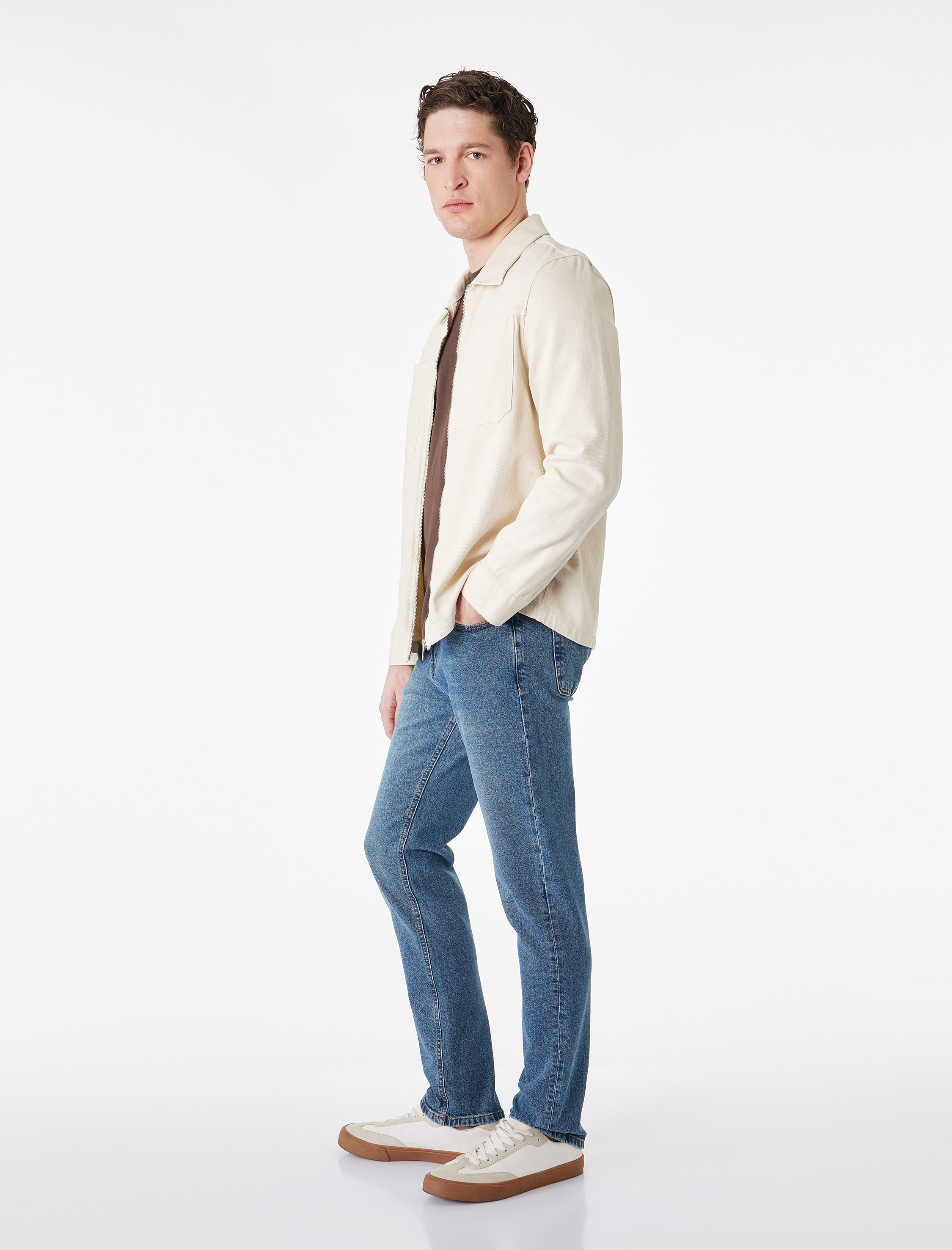   Pamuklu Normal Bel Slim Fit Jean Pantolon - Brad Jean