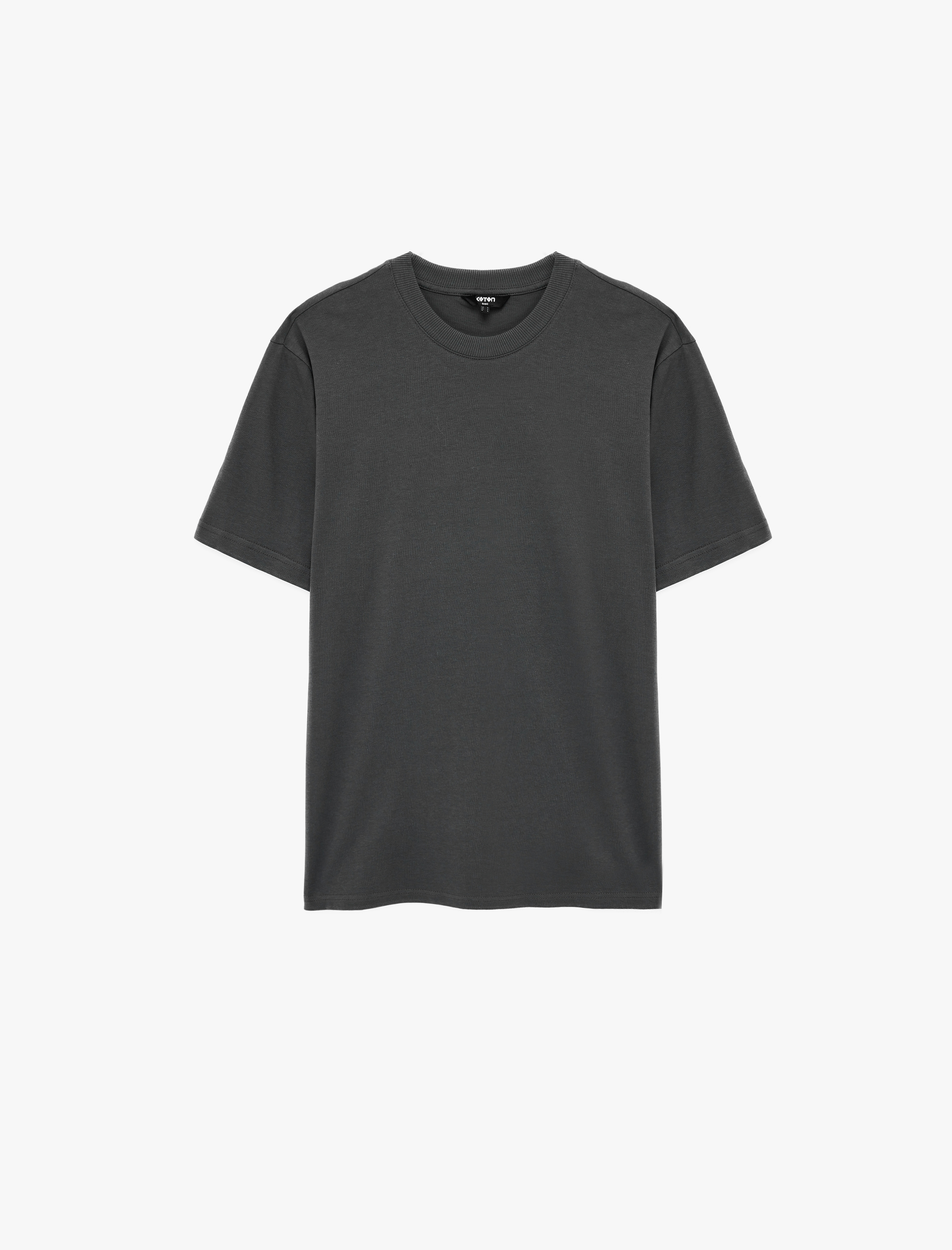   Regular Fit Bisiklet Yaka Pamuklu Basic Kısa Kollu Tişört