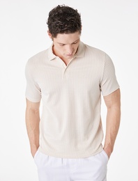 Regular Fit Kısa Kollu Düğmeli Polo Yaka Tişört