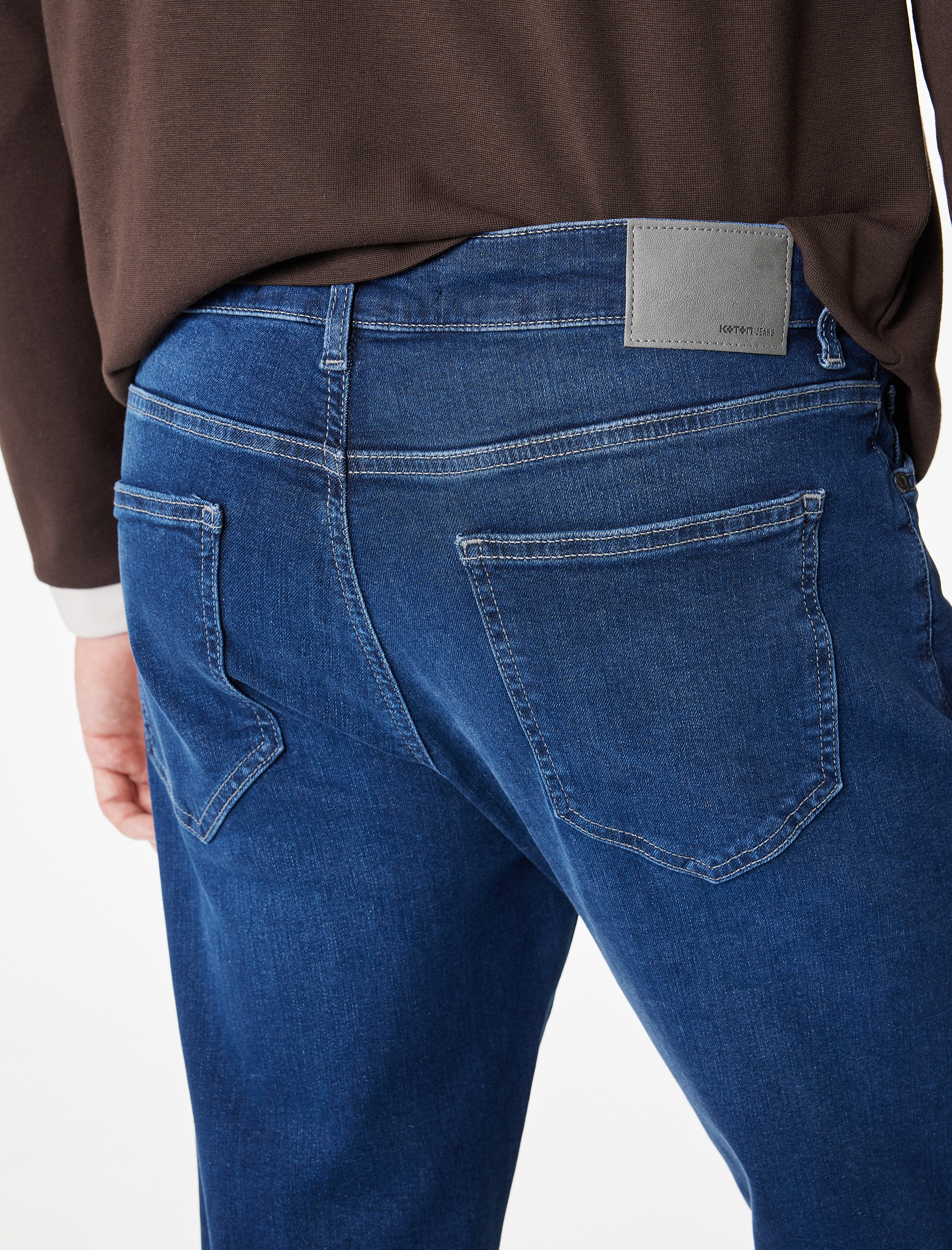   Düğmeli Cep Detaylı Normal Bel Slim Fit Jean Pantolon - Brad Jean