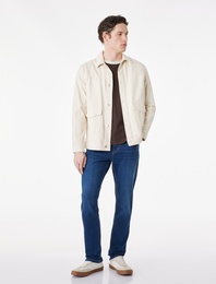 Düğmeli Cep Detaylı Normal Bel Slim Fit Jean Pantolon - Brad Jean