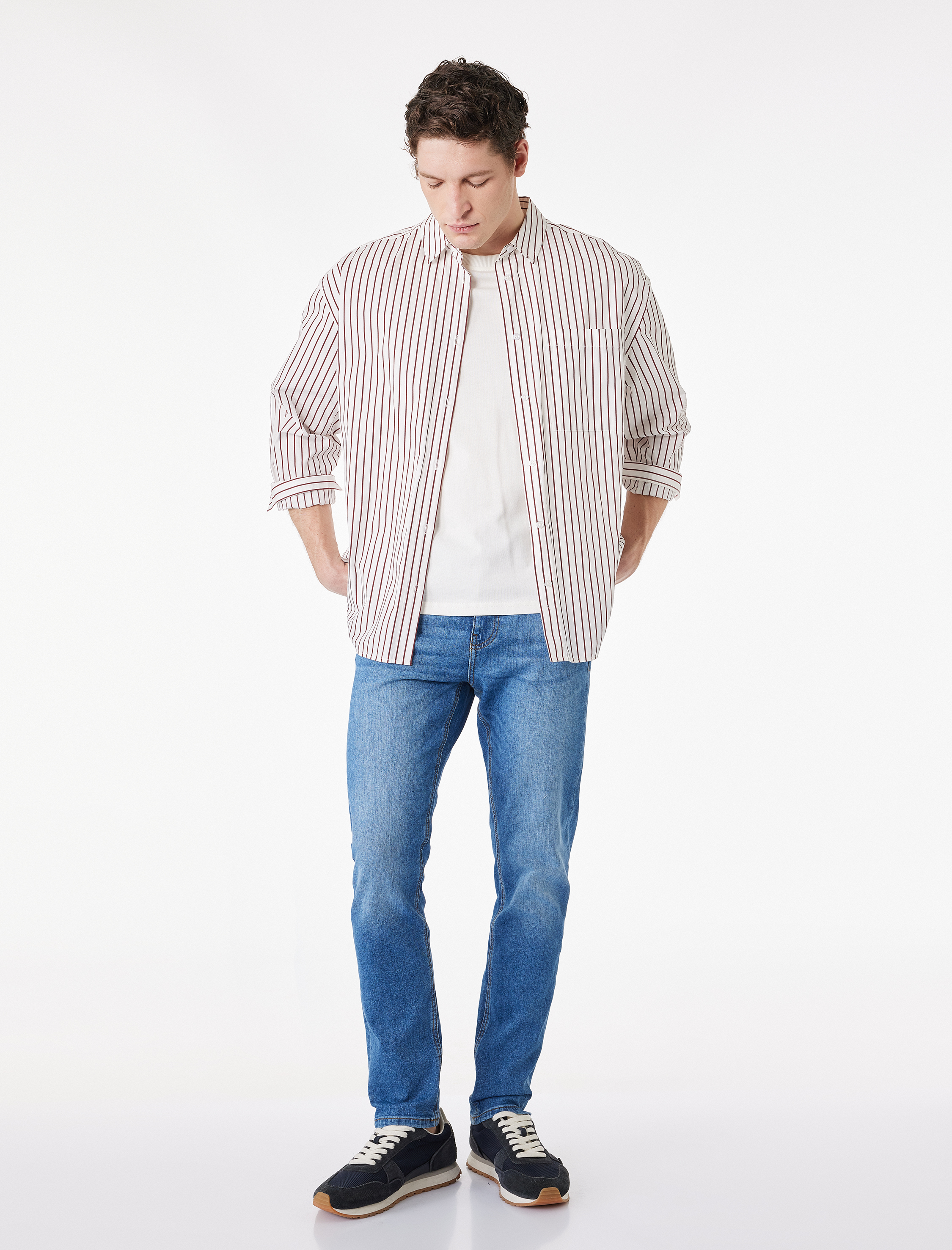   Normal Bel Pamuklu Slim Fit Jean Pantolon - Brad Jean