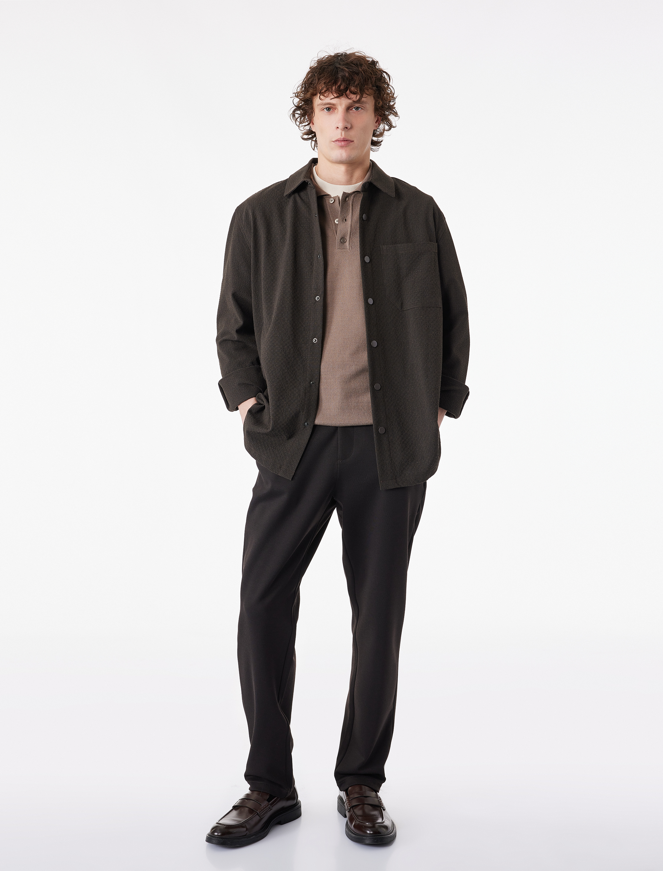   Slim Fit Normal Bel Cepli Kumaş Pantolon