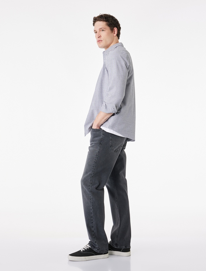  Düz Paça Normal Bel Straight Fit Jean Pantolon - Mark Jean