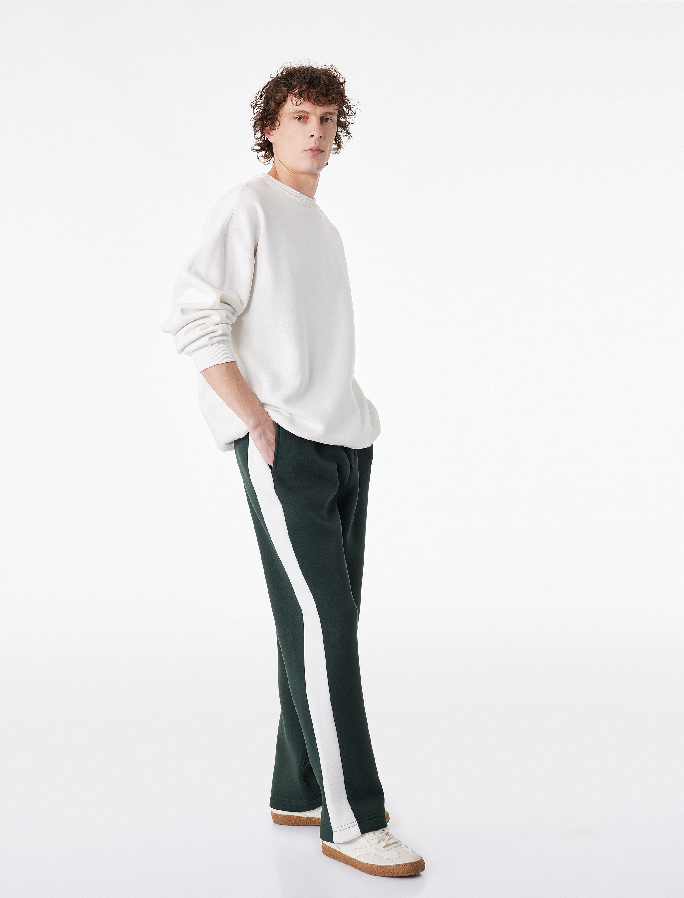   Renk Bloklu Cepli Şardonlu Beli Bağcıklı Eşofman Altı