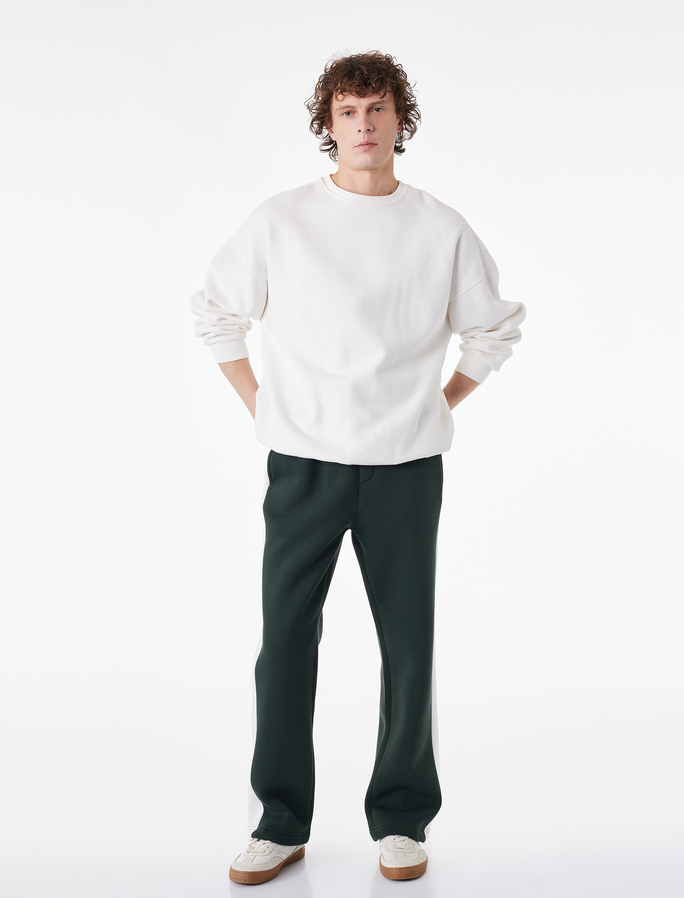   Renk Bloklu Cepli Şardonlu Beli Bağcıklı Eşofman Altı