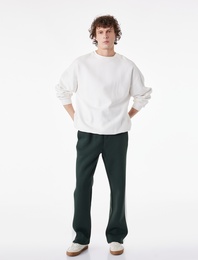 Renk Bloklu Cepli Şardonlu Beli Bağcıklı Eşofman Altı