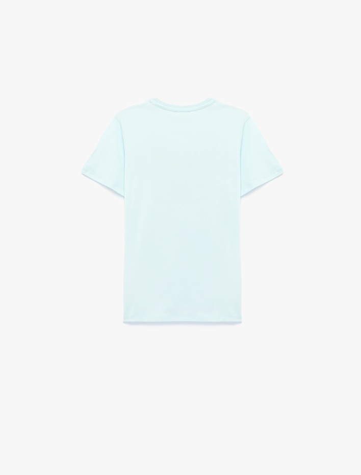 Erkek Çocuk Baskılı Kısa Kollu Bisiklet Yaka Pamuklu Tişört