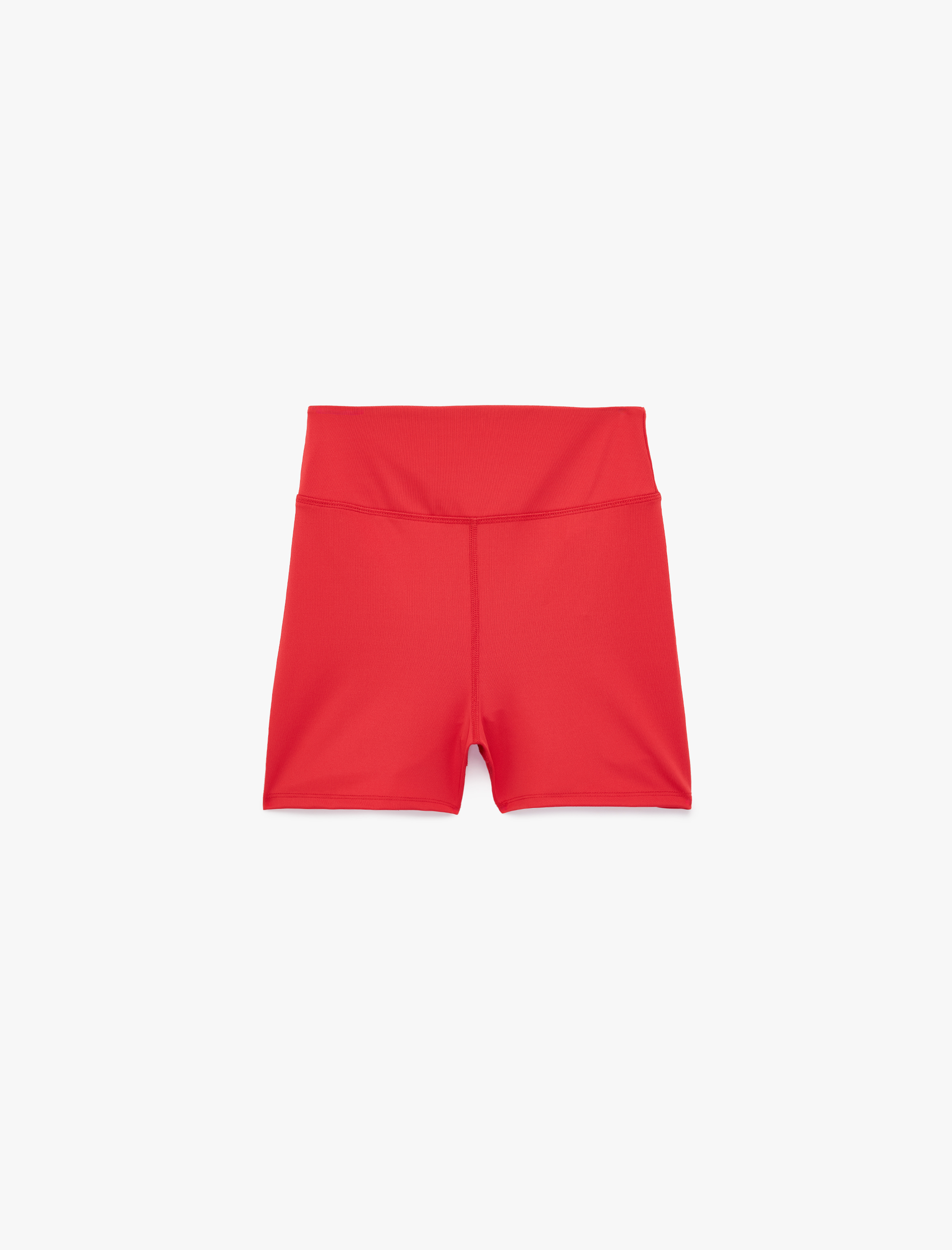   Yüksek Bel Slim Fit Biker Spor Tayt