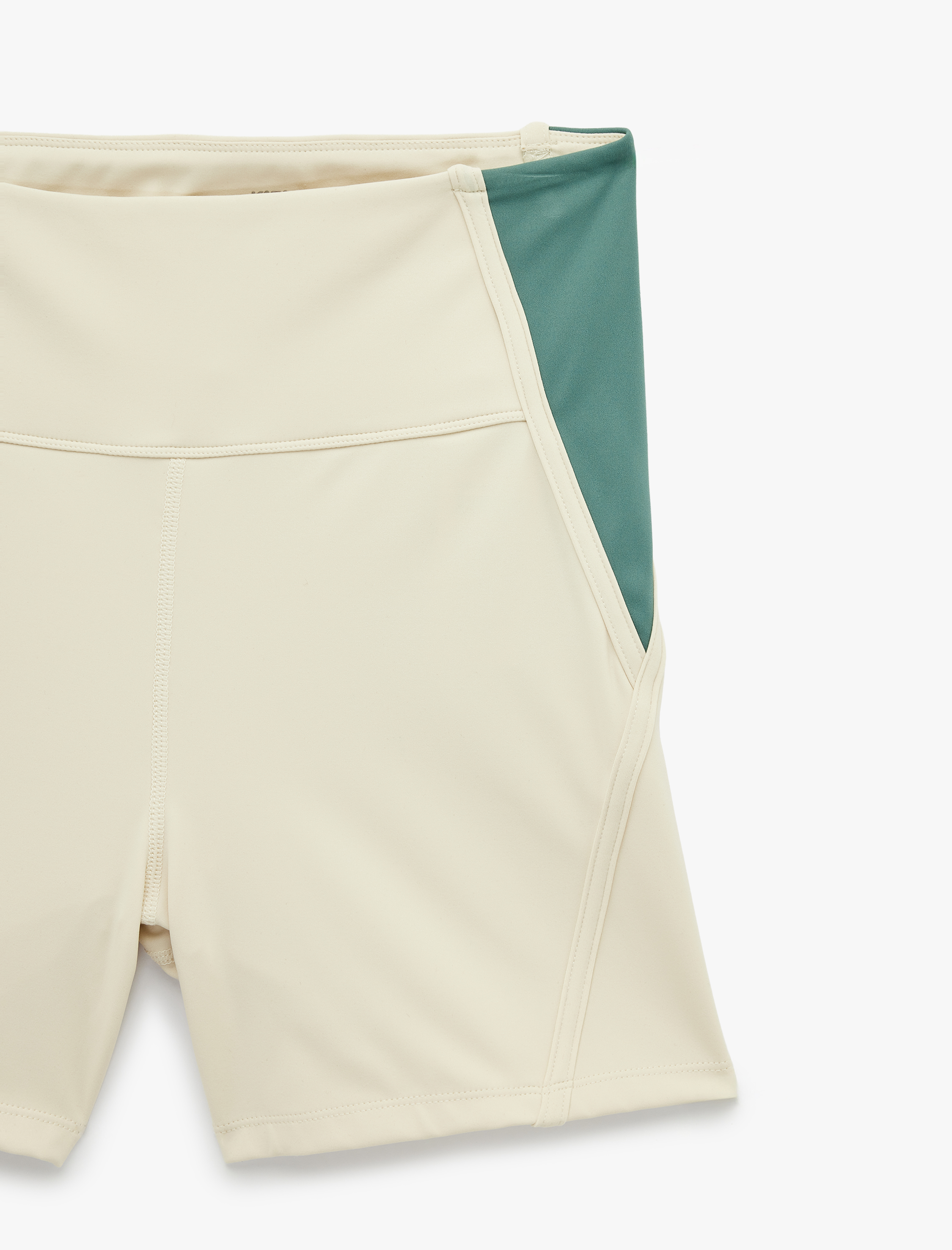   Yüksek Bel İnterlok Kumaş Slim Fit Spor Biker Tayt