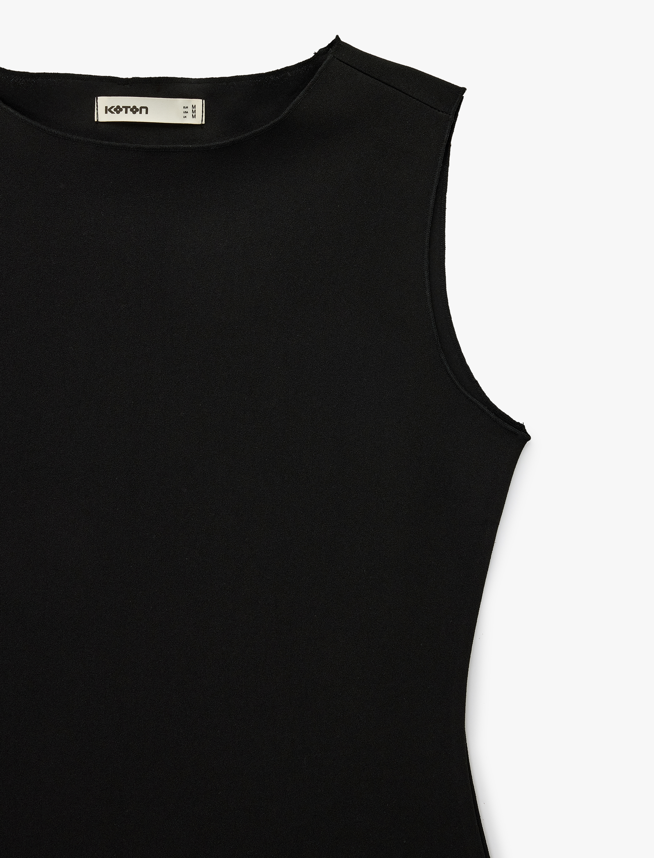   Krep Scuba Slim Fit Bisiklet Yaka Kolsuz Bluz