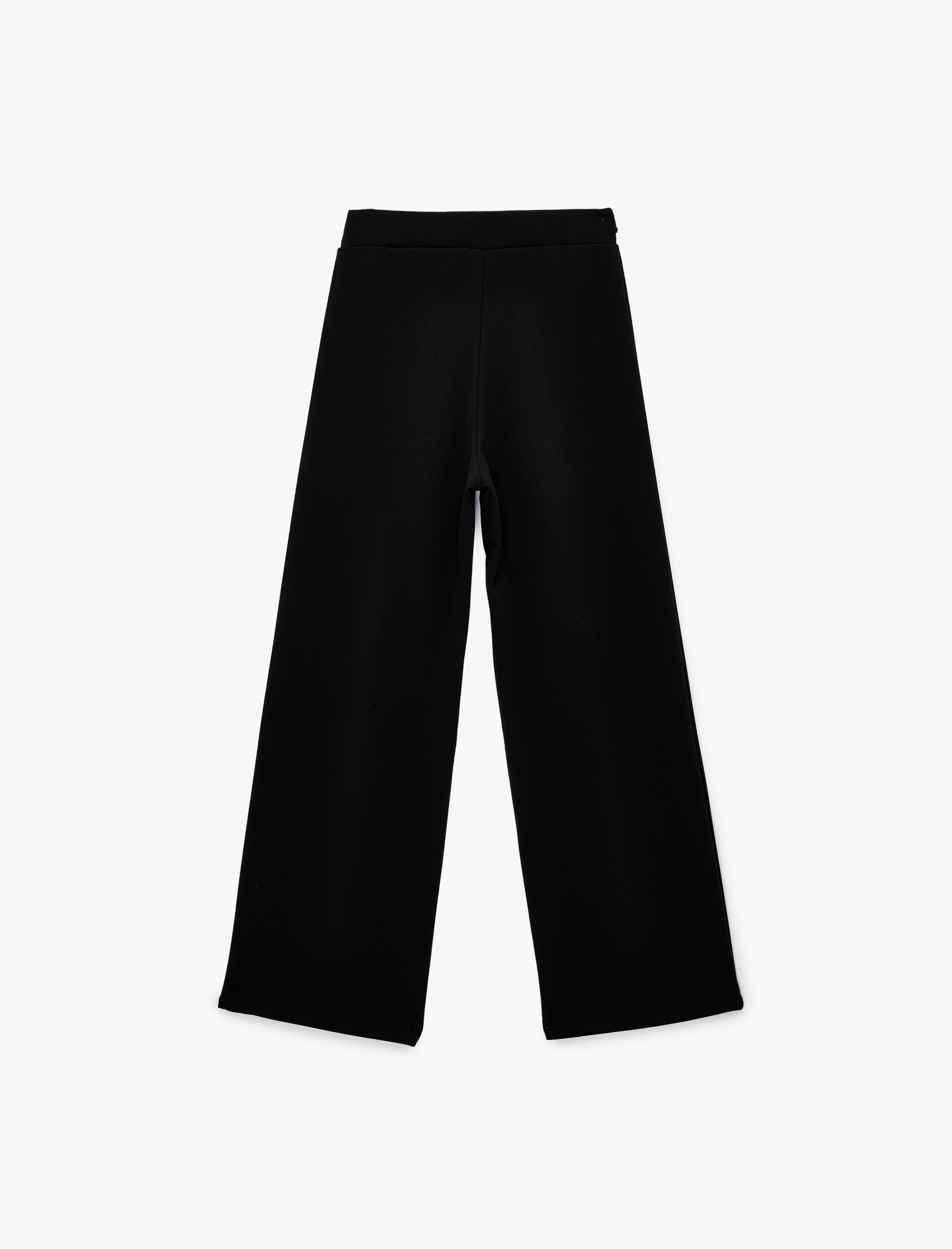   Krep Scuba Kumaş Kemer Detaylı Bol Paça Palazzo Pantolon