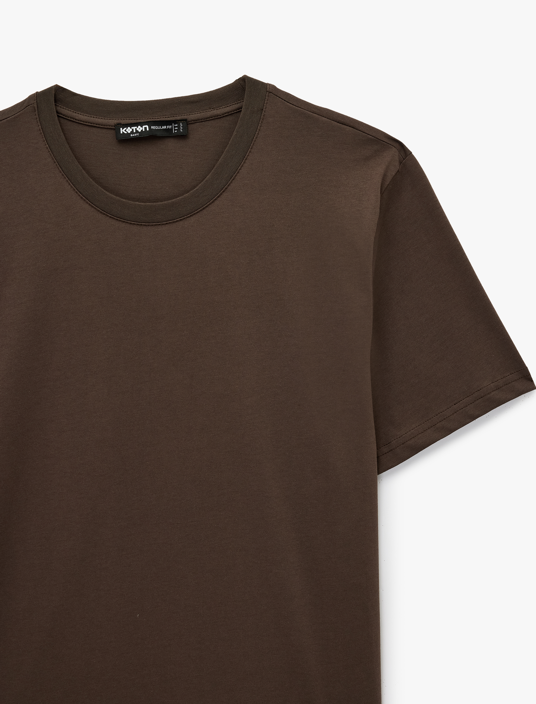   Regular Fit Kısa Kollu Bisiklet Yaka Pamuklu Basic Tişört