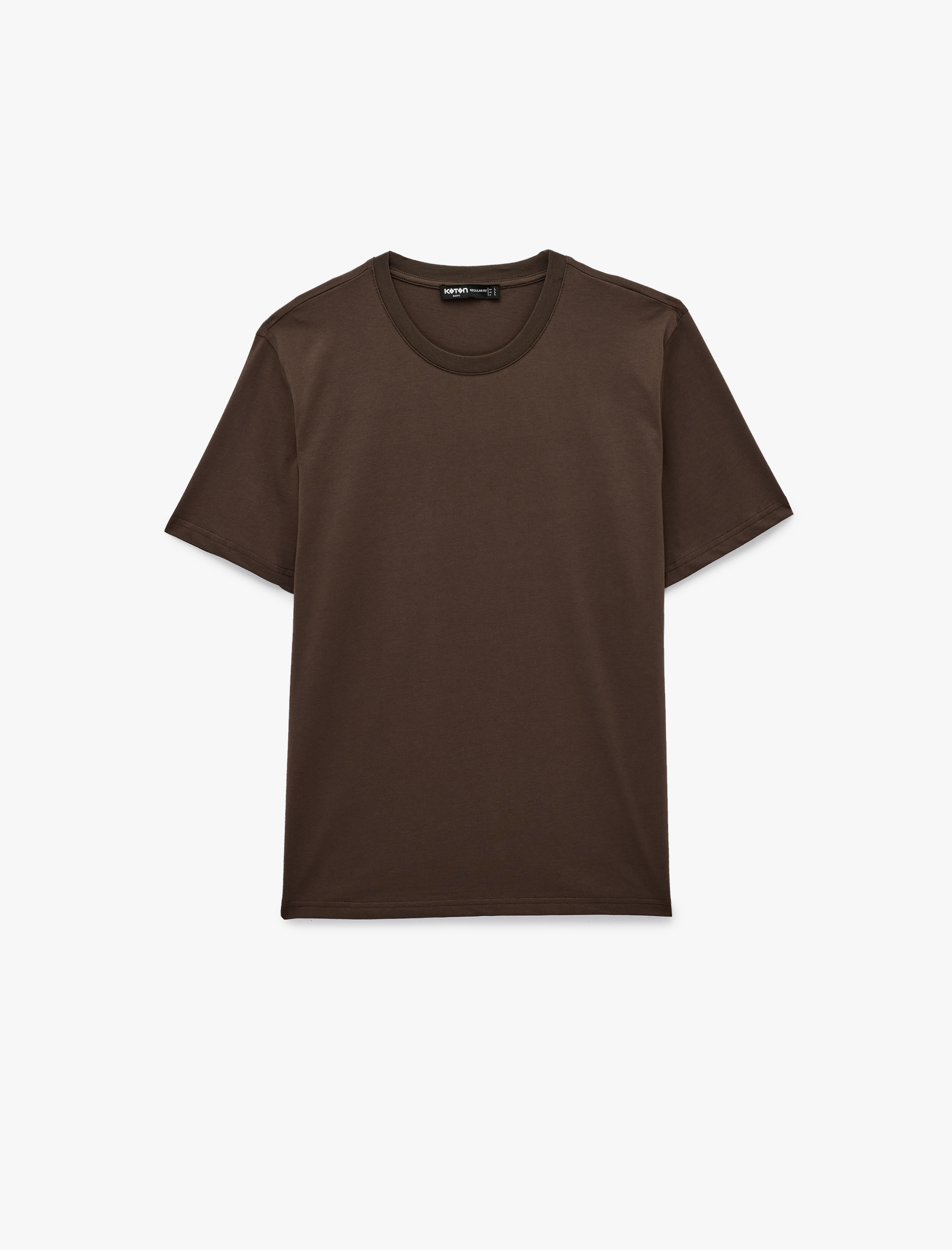   Regular Fit Kısa Kollu Bisiklet Yaka Pamuklu Basic Tişört