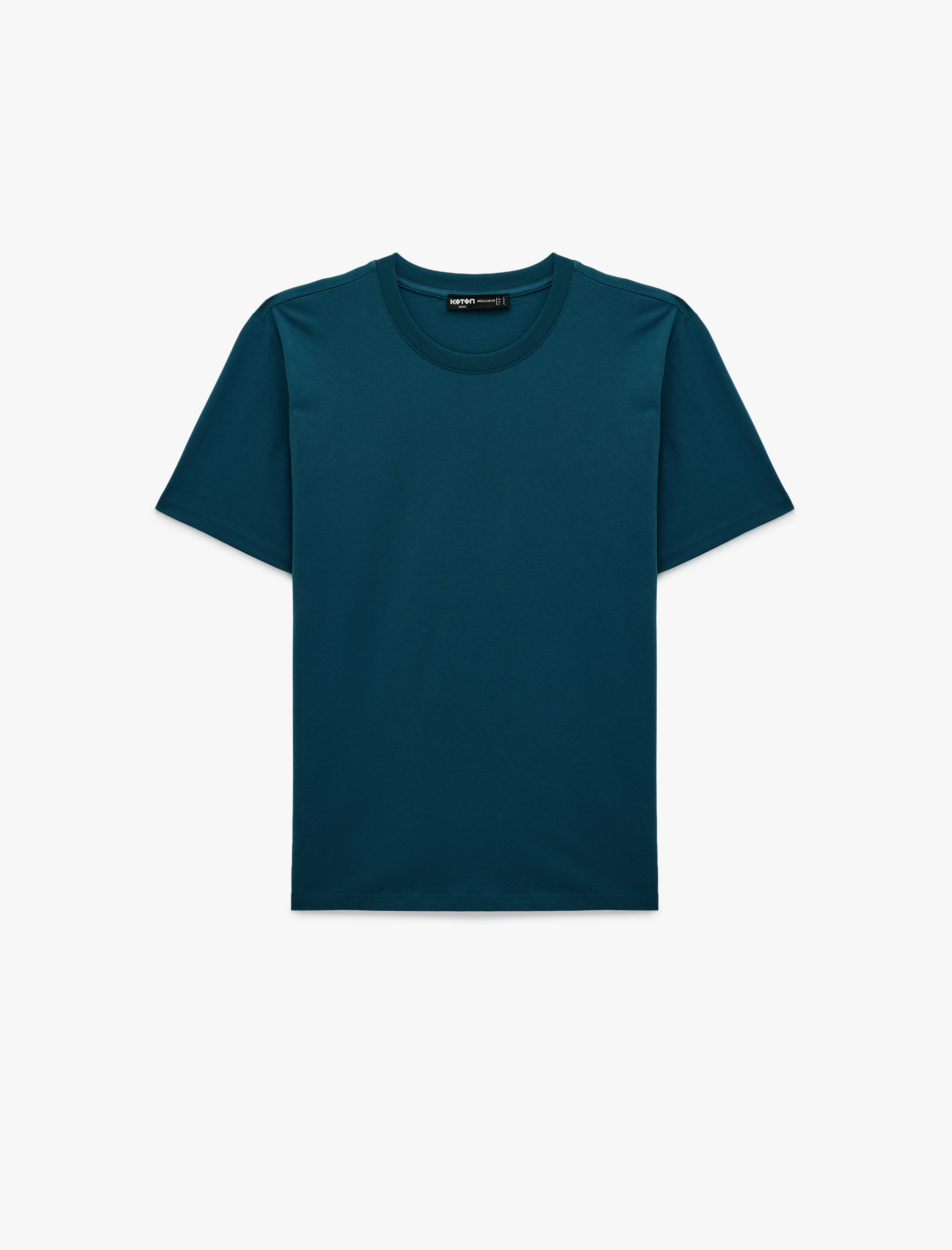   Regular Fit Kısa Kollu Bisiklet Yaka Pamuklu Basic Tişört