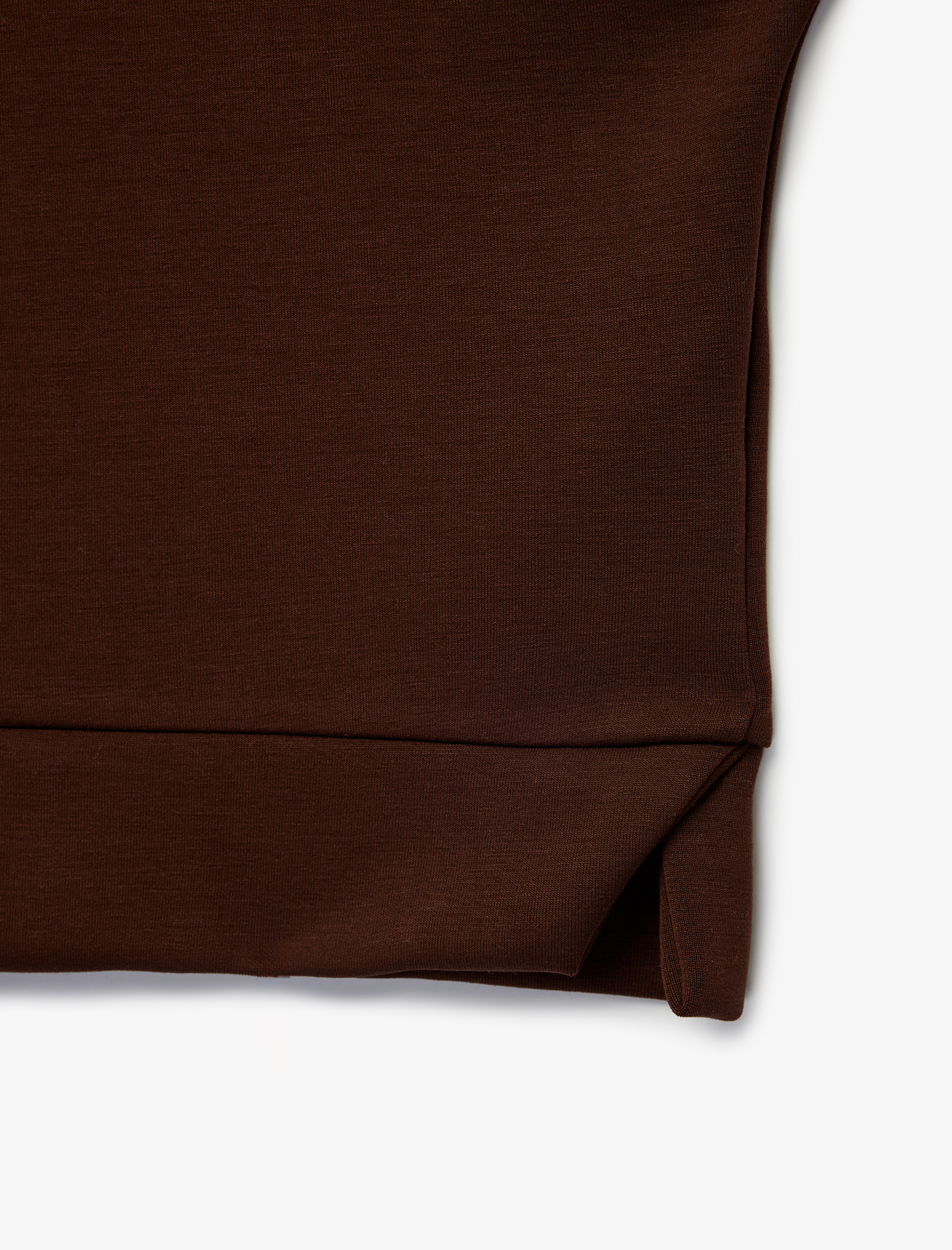  Kız Çocuk Dik Yaka Uzun Kollu Modal Karışımlı Yarım Fermuarlı Crop Sweatshirt