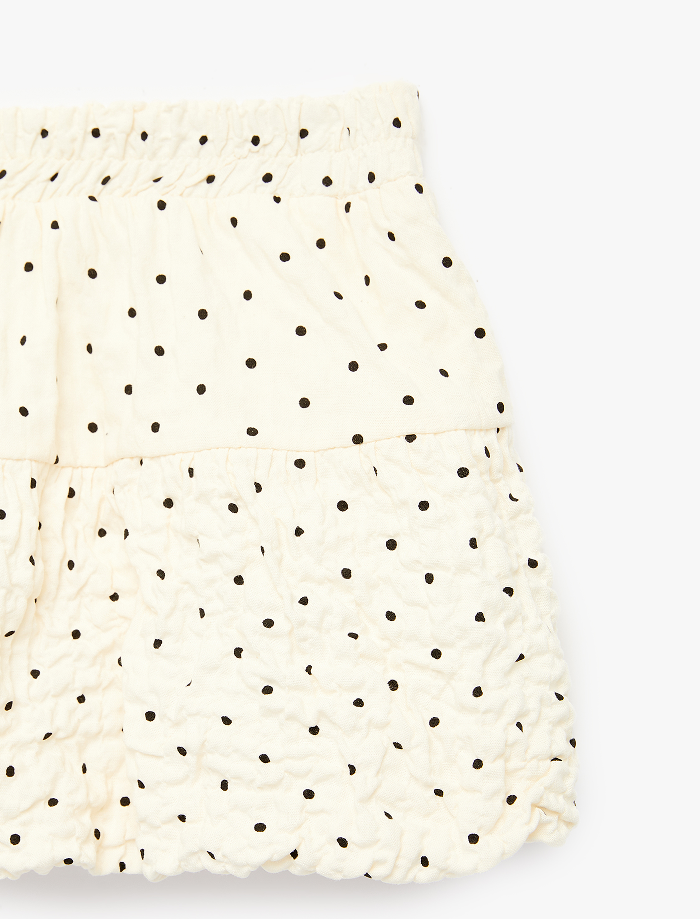  Kız Bebek Viskon Karışımlı Balon Form Puantiyeli Etek