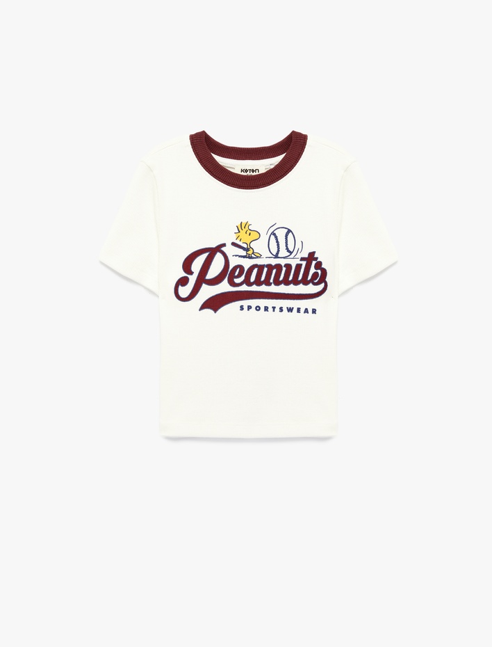 Kız Çocuk Lisanslı Baskılı Bisiklet Yaka Kısa Kollu Pamuklu Tişört