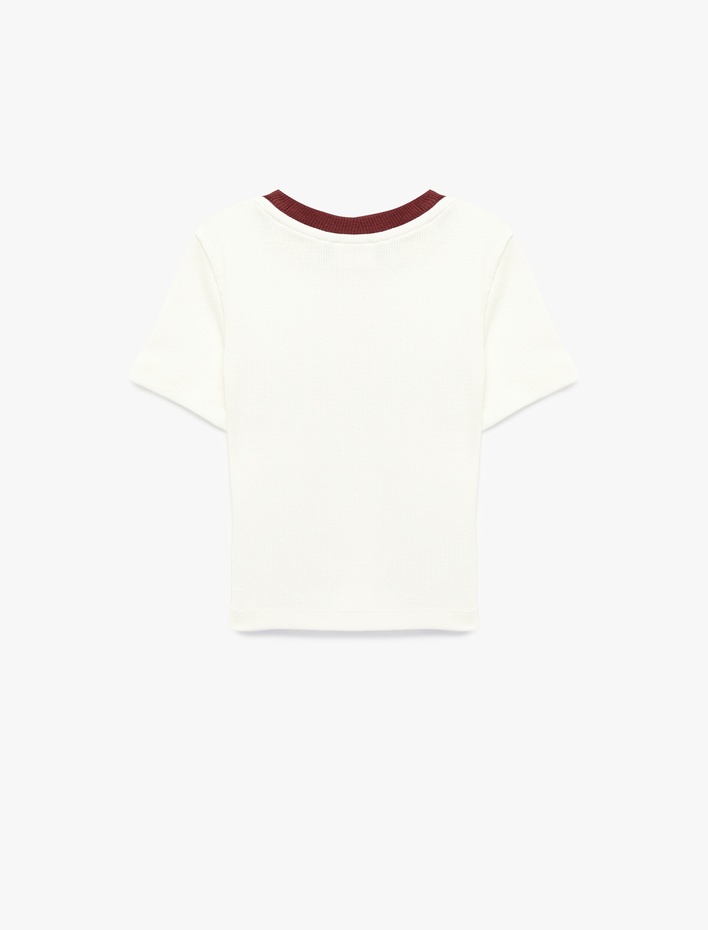 Kız Çocuk Lisanslı Baskılı Bisiklet Yaka Kısa Kollu Pamuklu Tişört