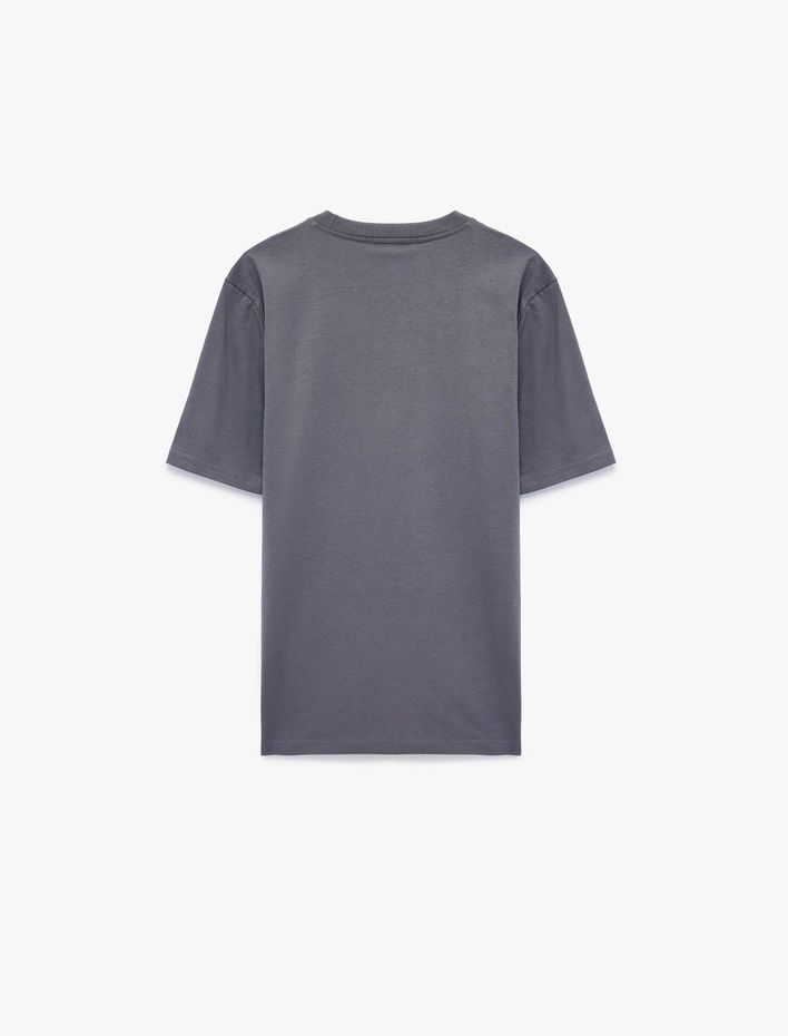  Regular Fit Bisiklet Yaka Pamuklu Basic Kısa Kollu Tişört