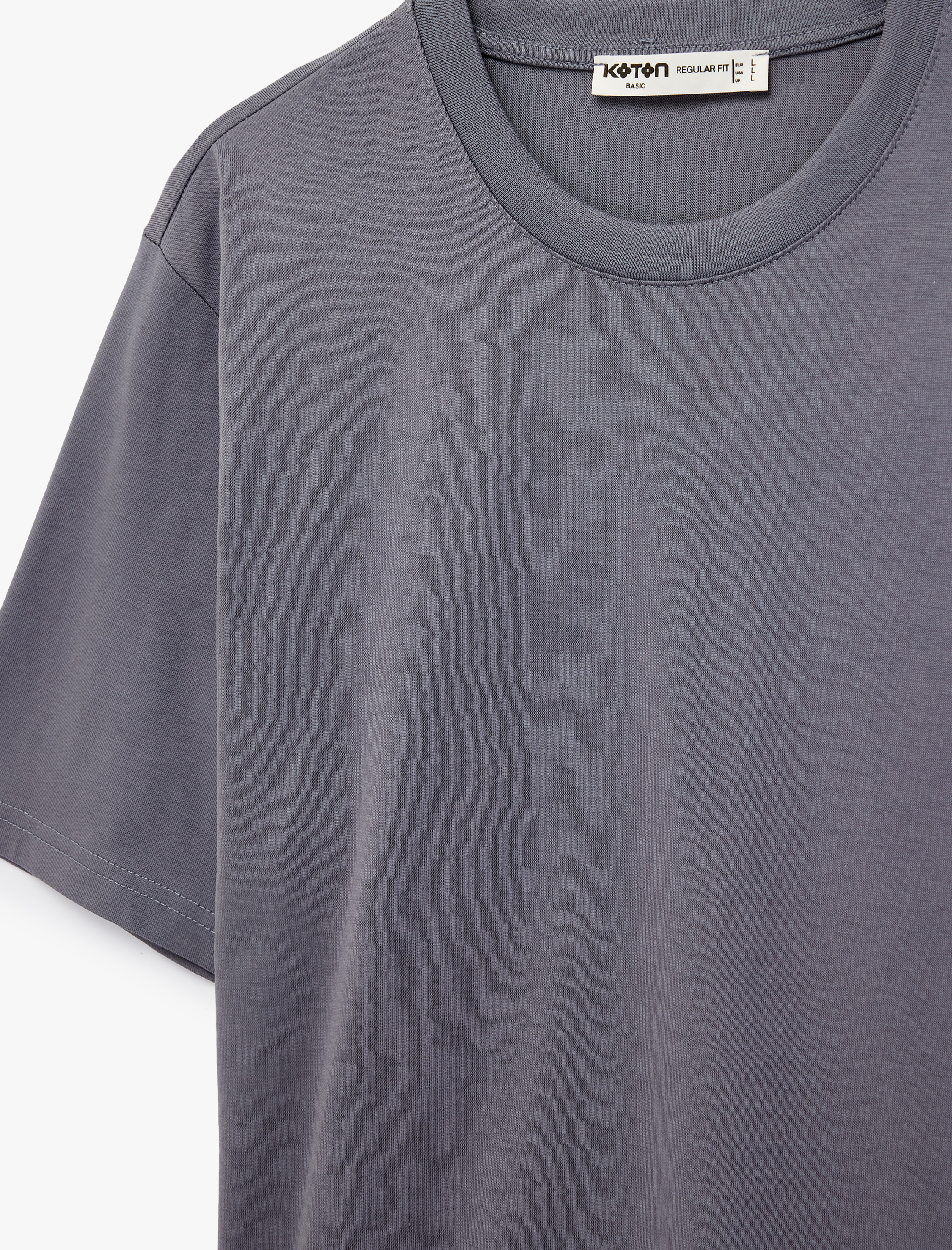   Regular Fit Bisiklet Yaka Pamuklu Basic Kısa Kollu Tişört