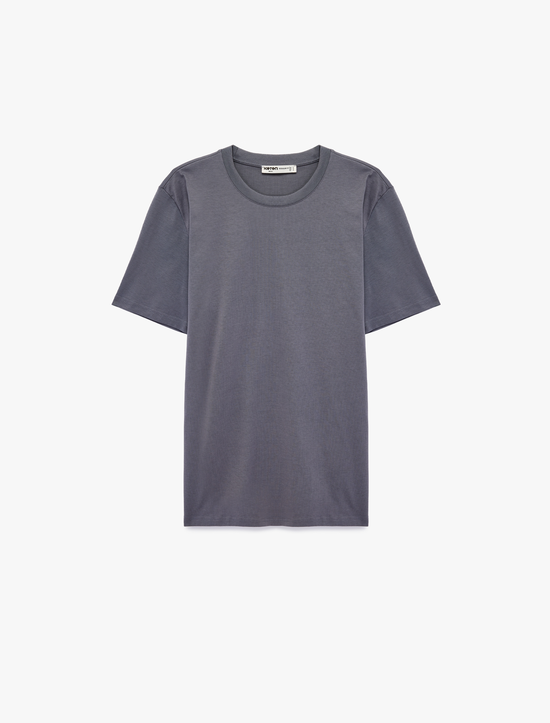   Regular Fit Bisiklet Yaka Pamuklu Basic Kısa Kollu Tişört