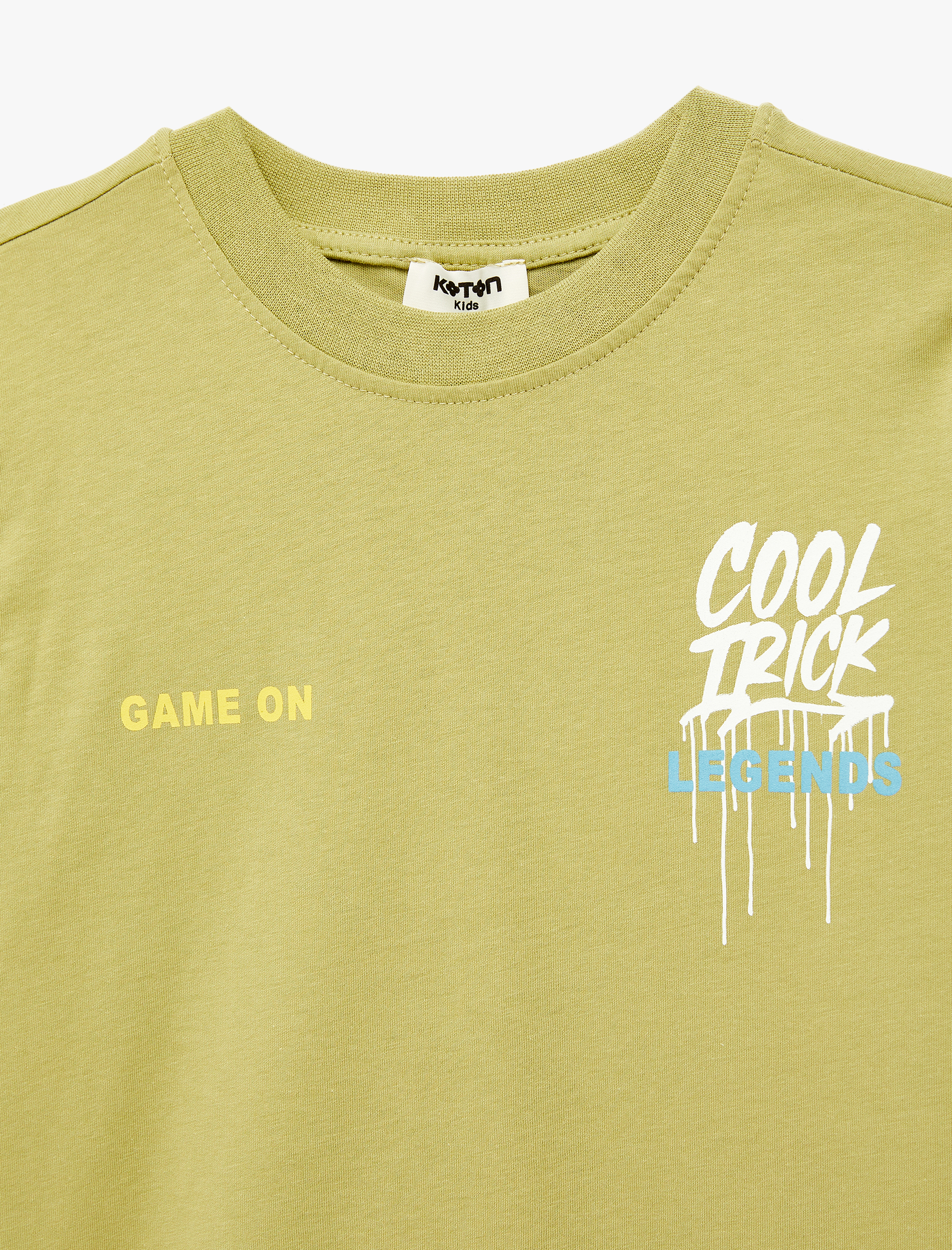  Erkek Çocuk Bisiklet Yaka Kısa Kollu Pamuklu Önü ve Arkası Baskılı Tişört