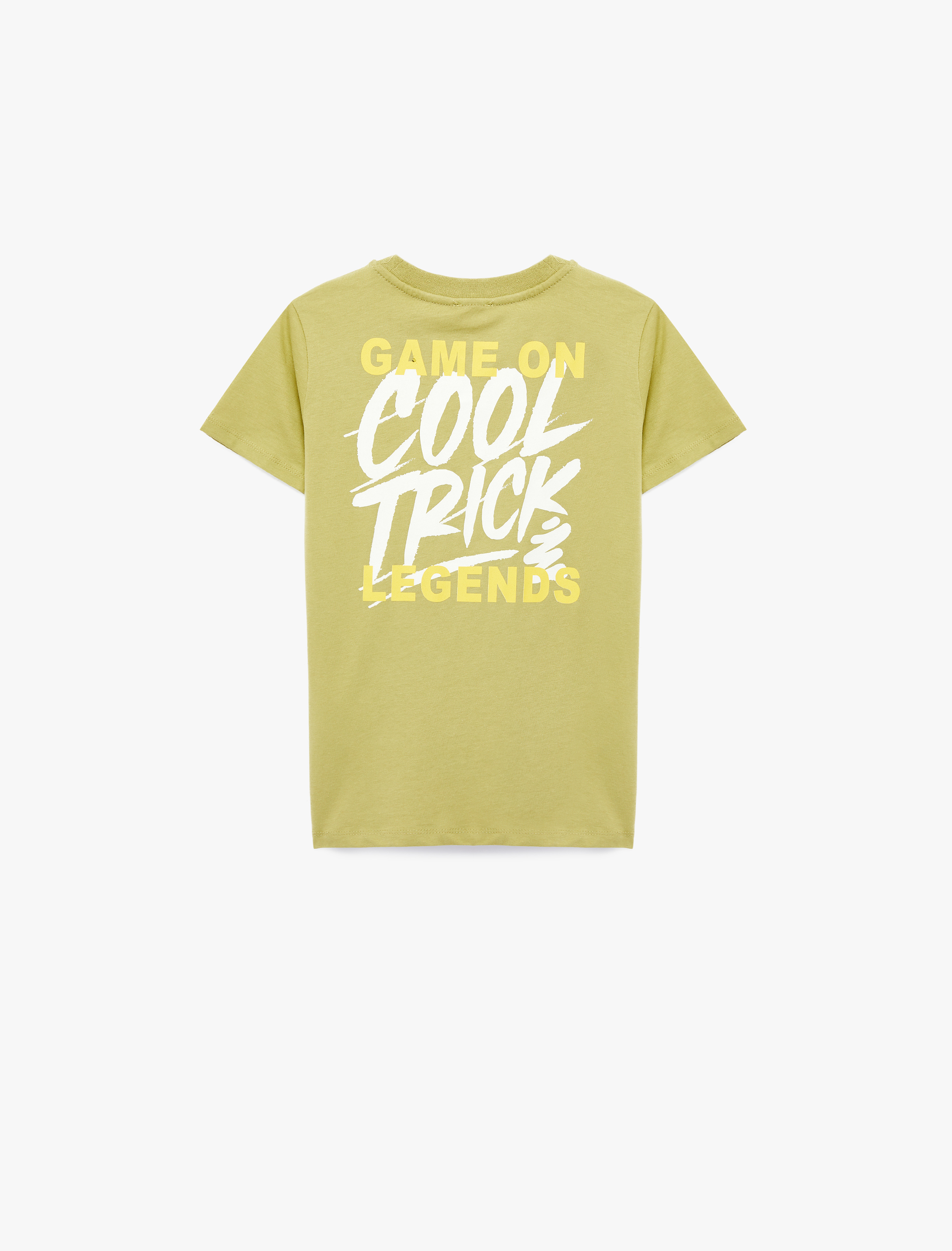  Erkek Çocuk Bisiklet Yaka Kısa Kollu Pamuklu Önü ve Arkası Baskılı Tişört